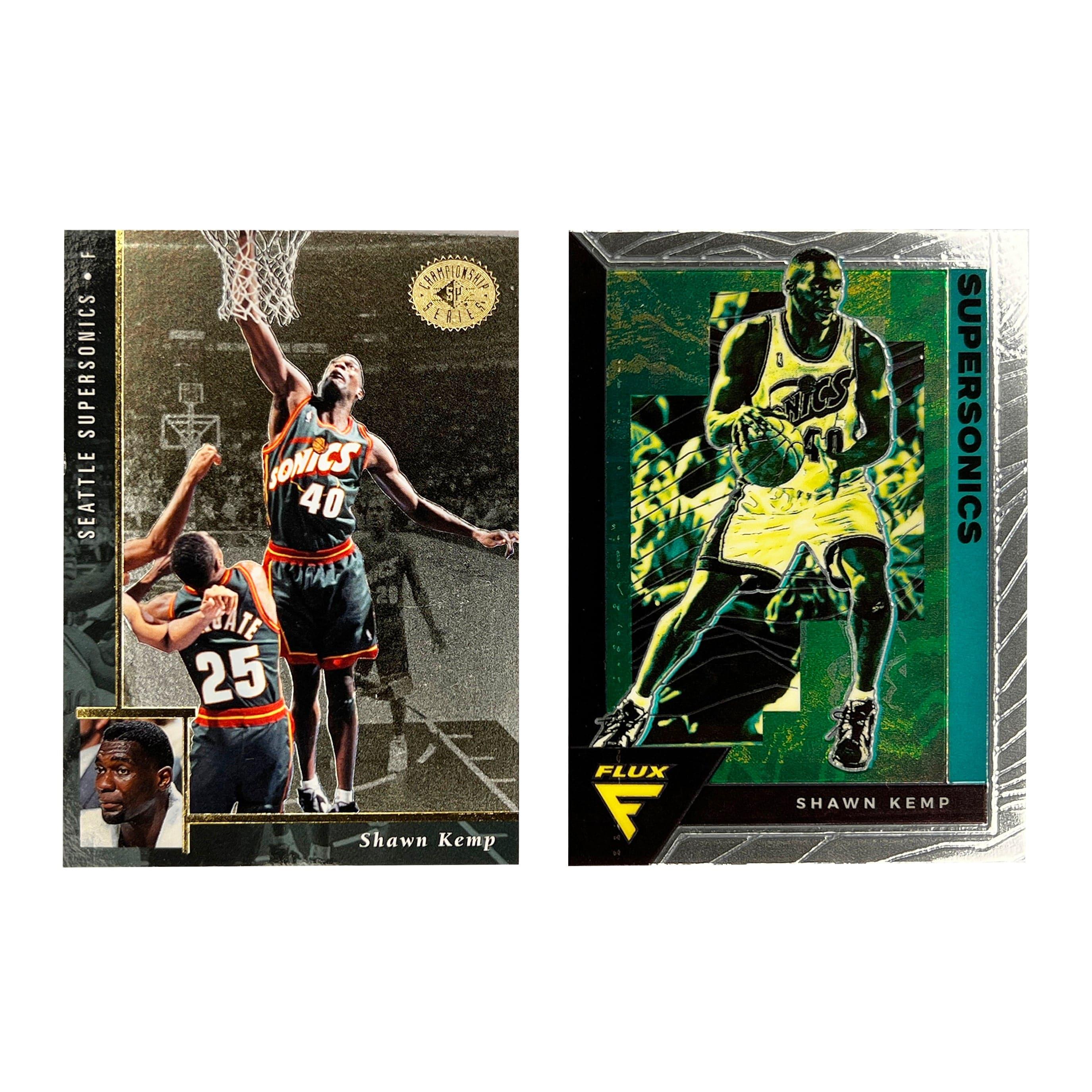 Shawn Kemp Seattle Supersonics Upper Deck/Panini NBA 96-21 2 Card Set