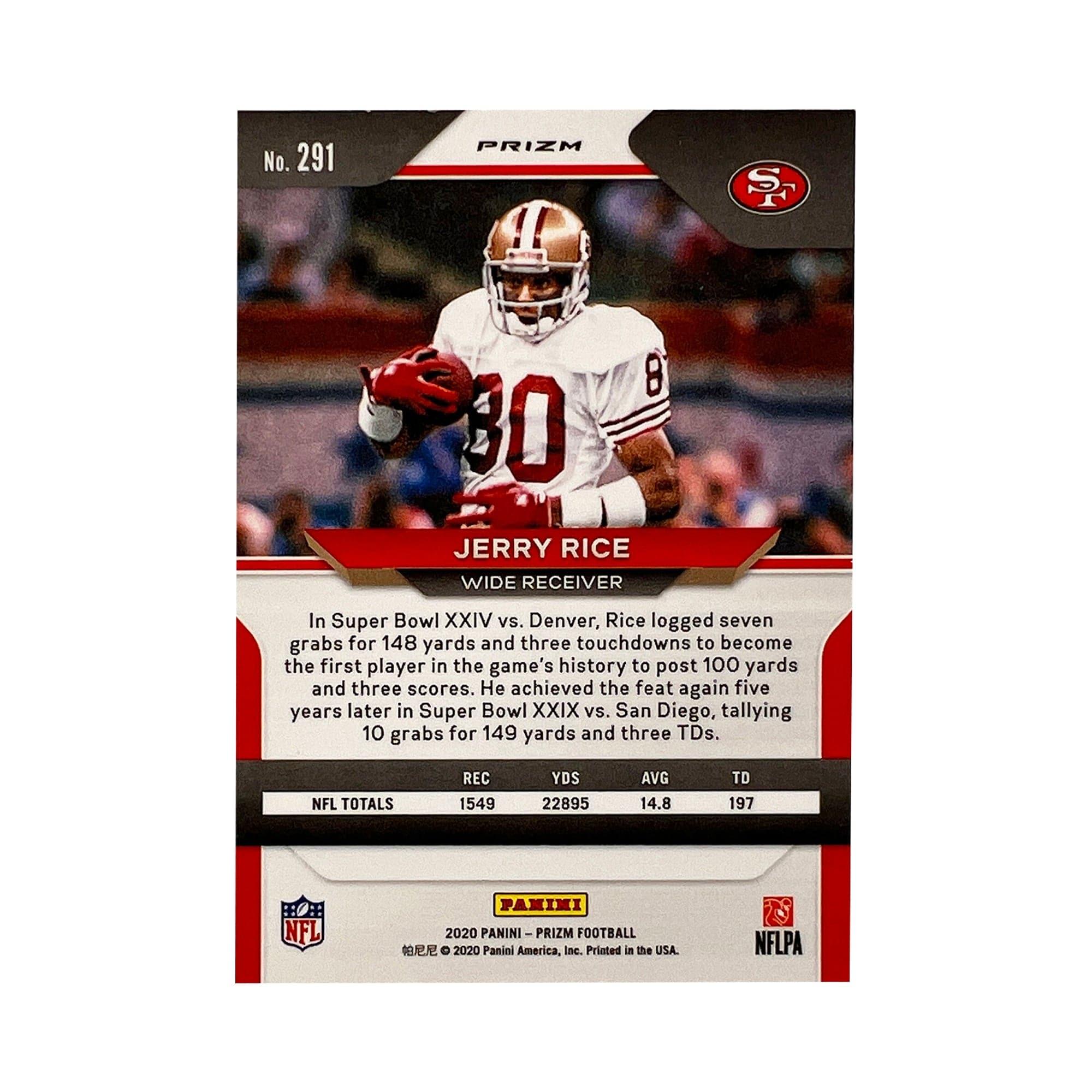 Jerry Rice San Francisco 49ers Panini NFL 2020 Prizm Silver Parallel Card