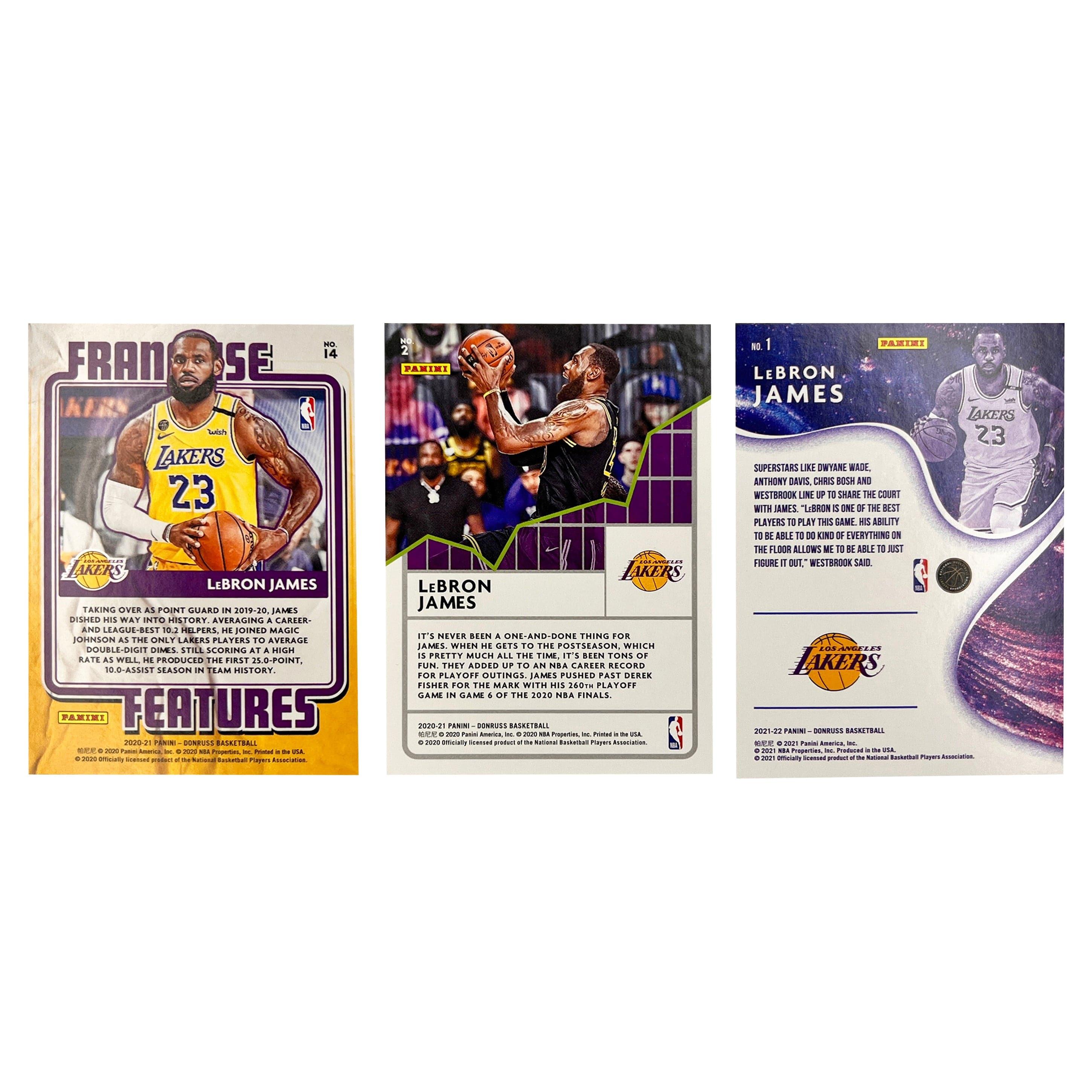 LeBron James Los Angeles Lakers Panini NBA 20-22 Donruss Insert 3 Card Set