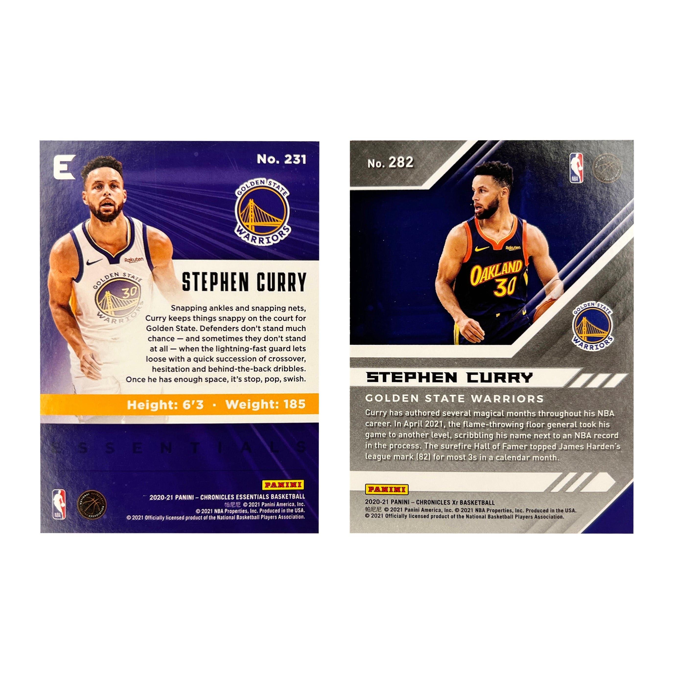 Steph Curry Golden State Warriors Panini NBA 20-21 Chronicles Pink 2 Card Set