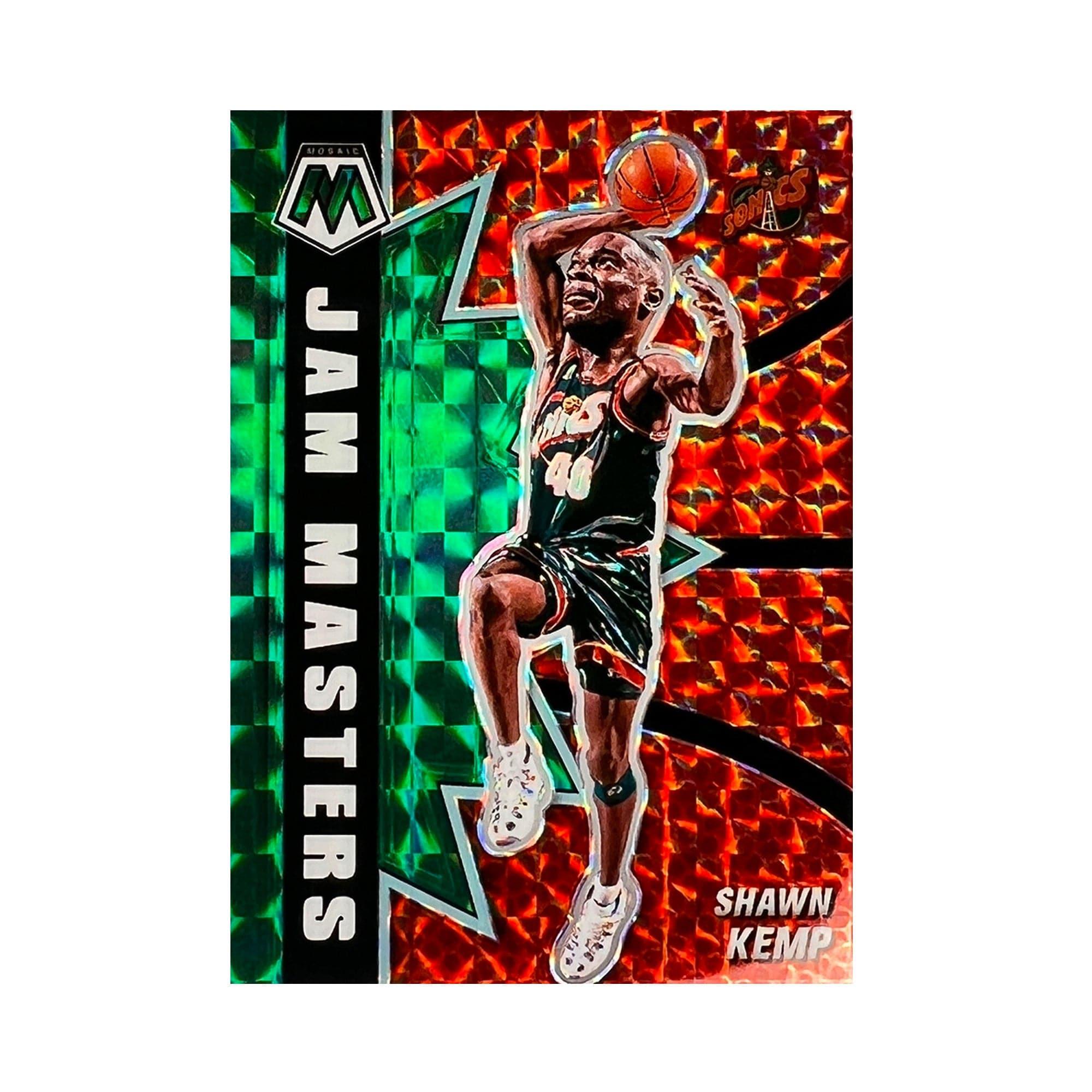 Shawn Kemp Seattle Supersonics Panini NBA 21 Mosaic Jam Masters Prizm Card