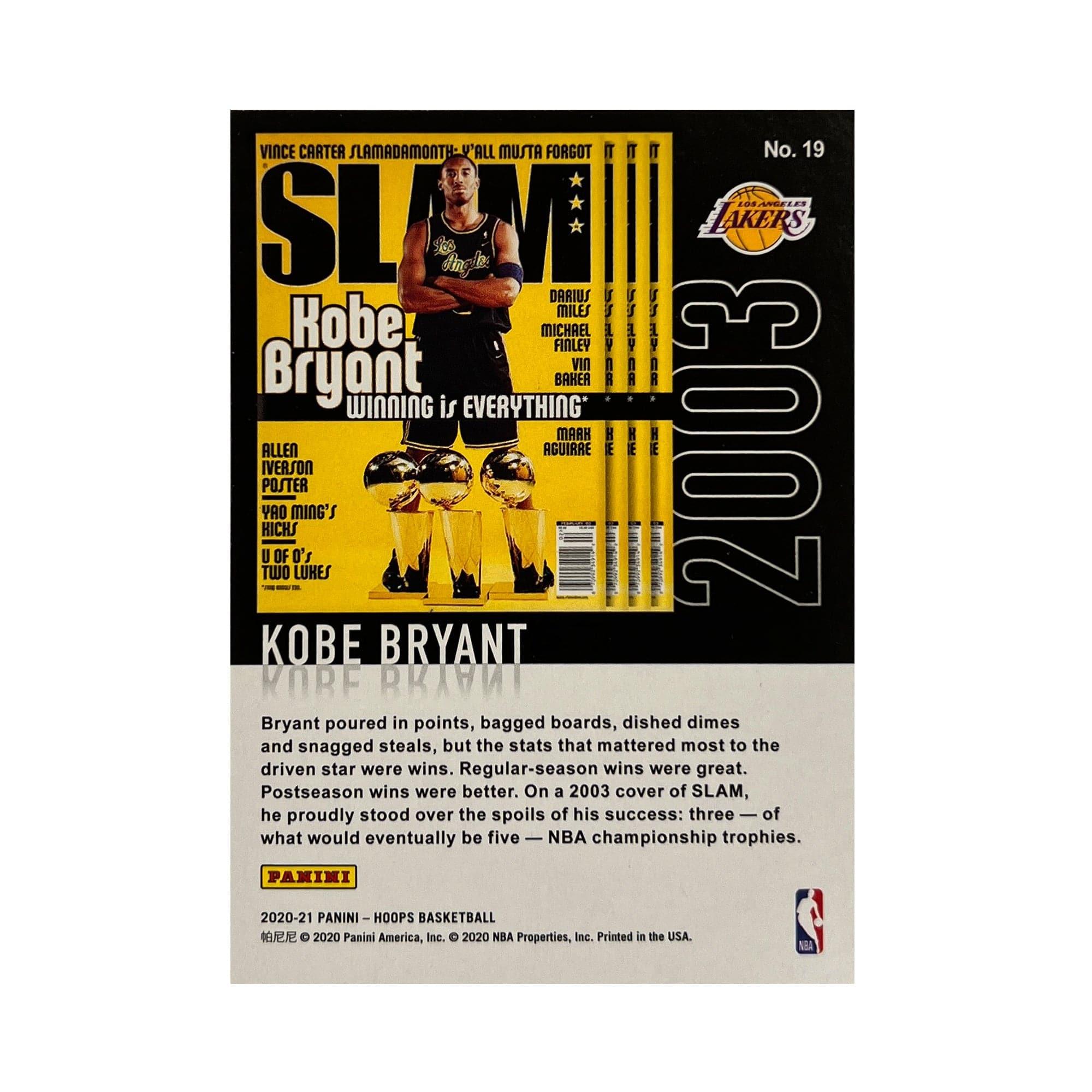 Kobe Bryant Los Angeles Lakers Panini NBA 20-21 Hoops Slam Card