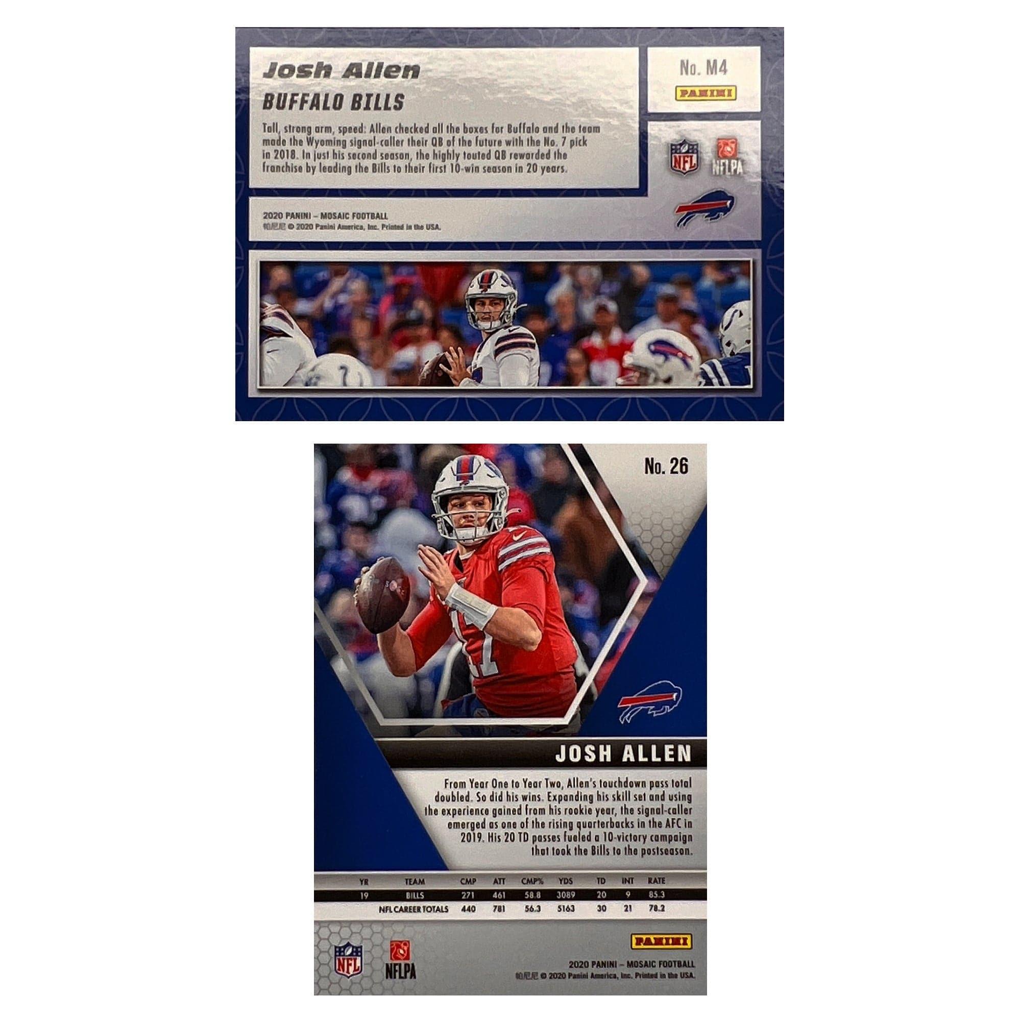 Josh Allen Buffalo Bills Panini NFL 2020 Mosaic 2 Card Set