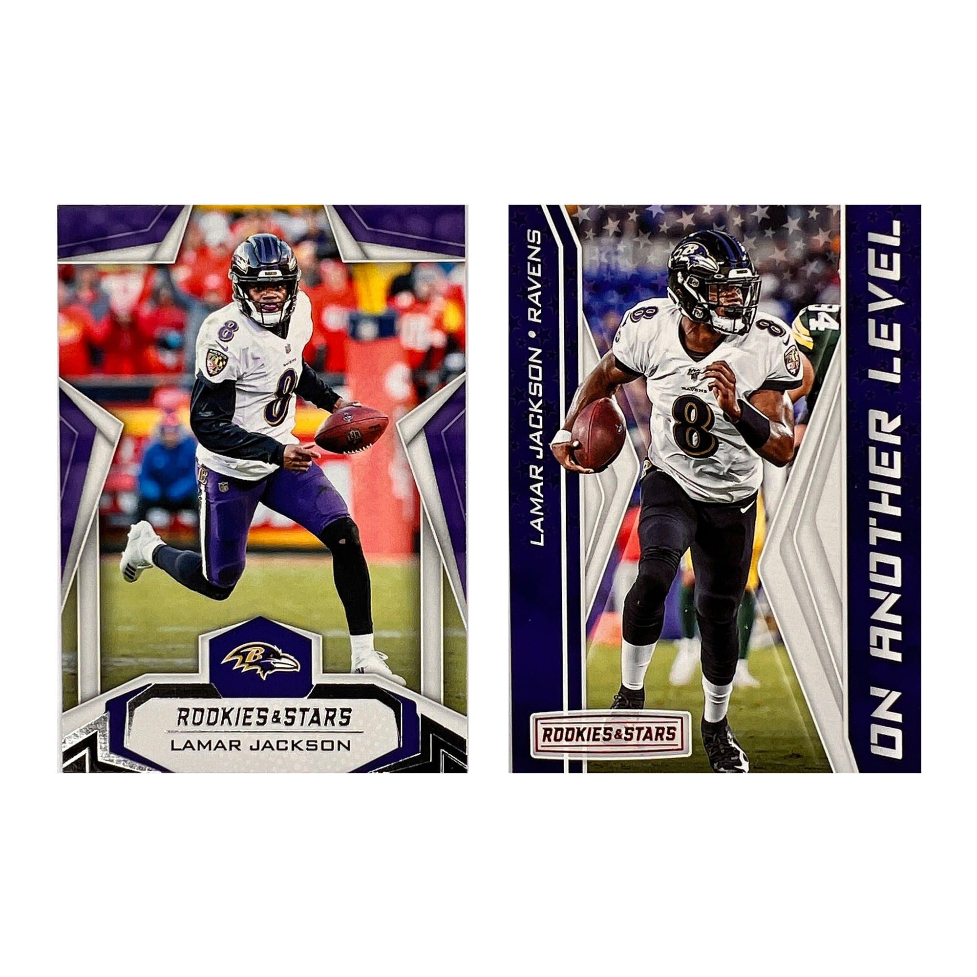 Lamar Jackson Baltimore Ravens Panini NFL 2019 Rookies & Stars 2 Card Set