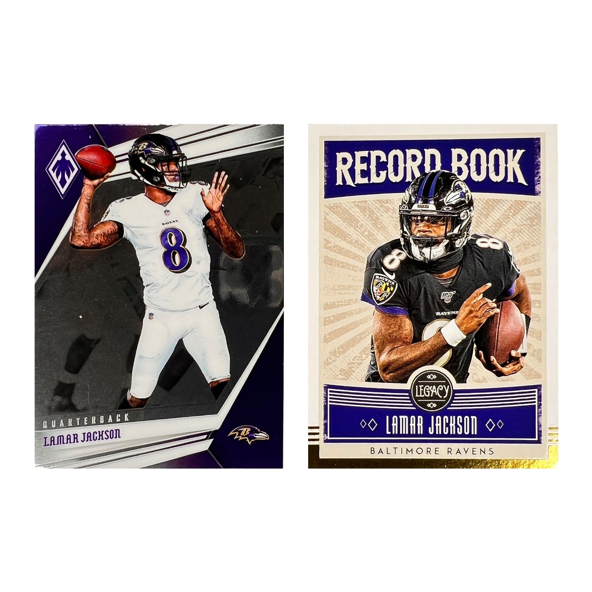 Lamar Jackson Baltimore Ravens Panini NFL 2019 Legacy Phoenix 2 Card Set