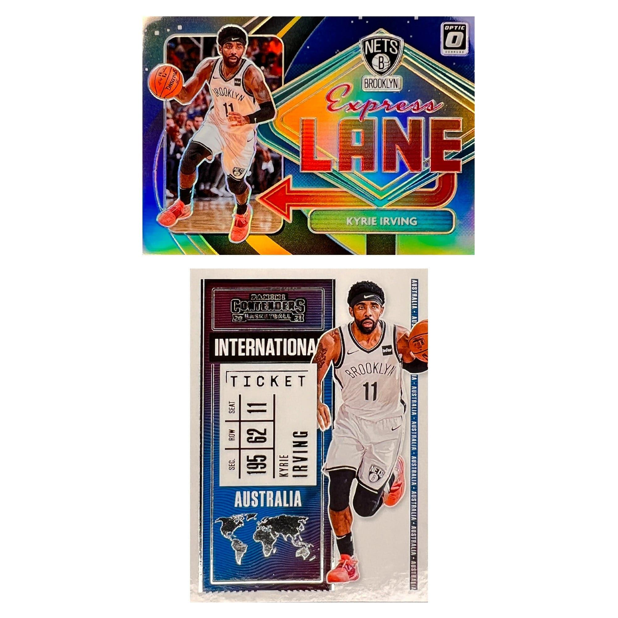 Kyrie Irving Brooklyn Nets Panini NBA 20-21 Insert 2 Card Set