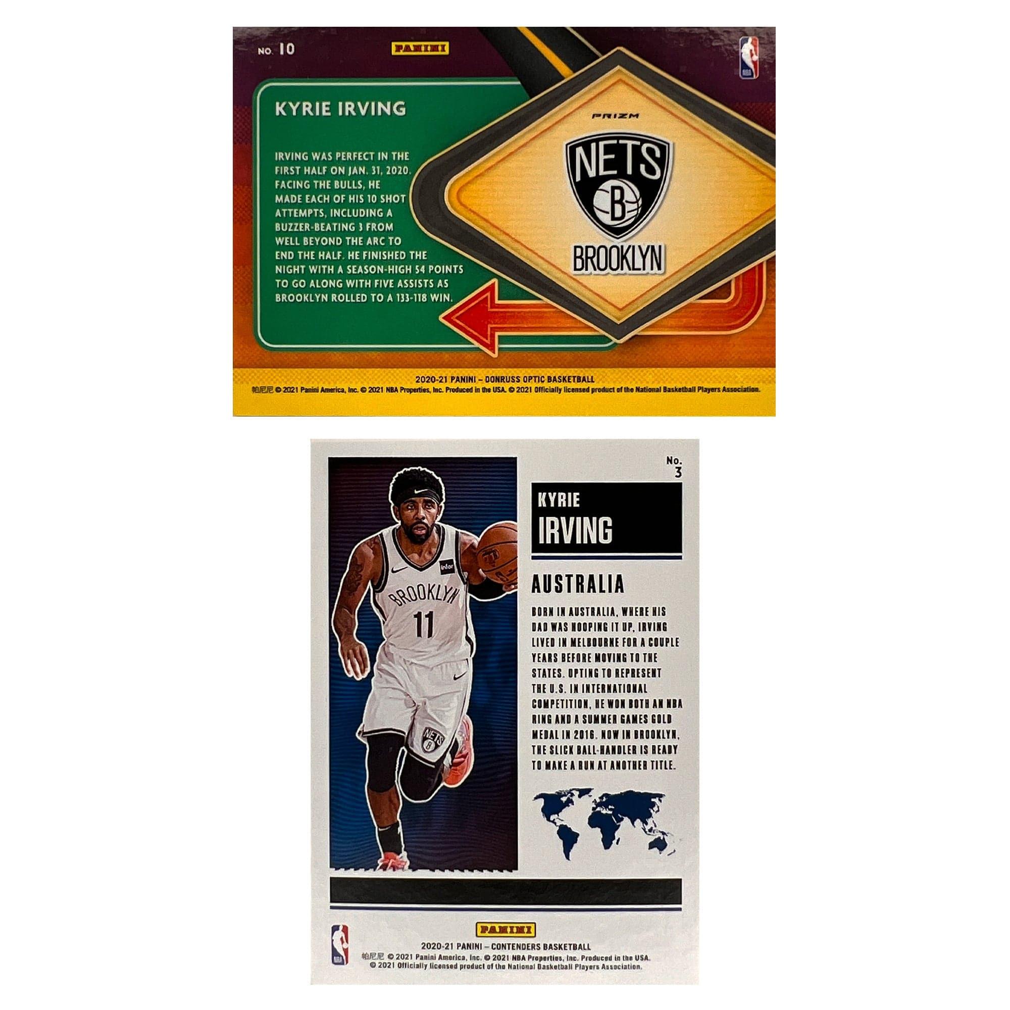 Kyrie Irving Brooklyn Nets Panini NBA 20-21 Insert 2 Card Set