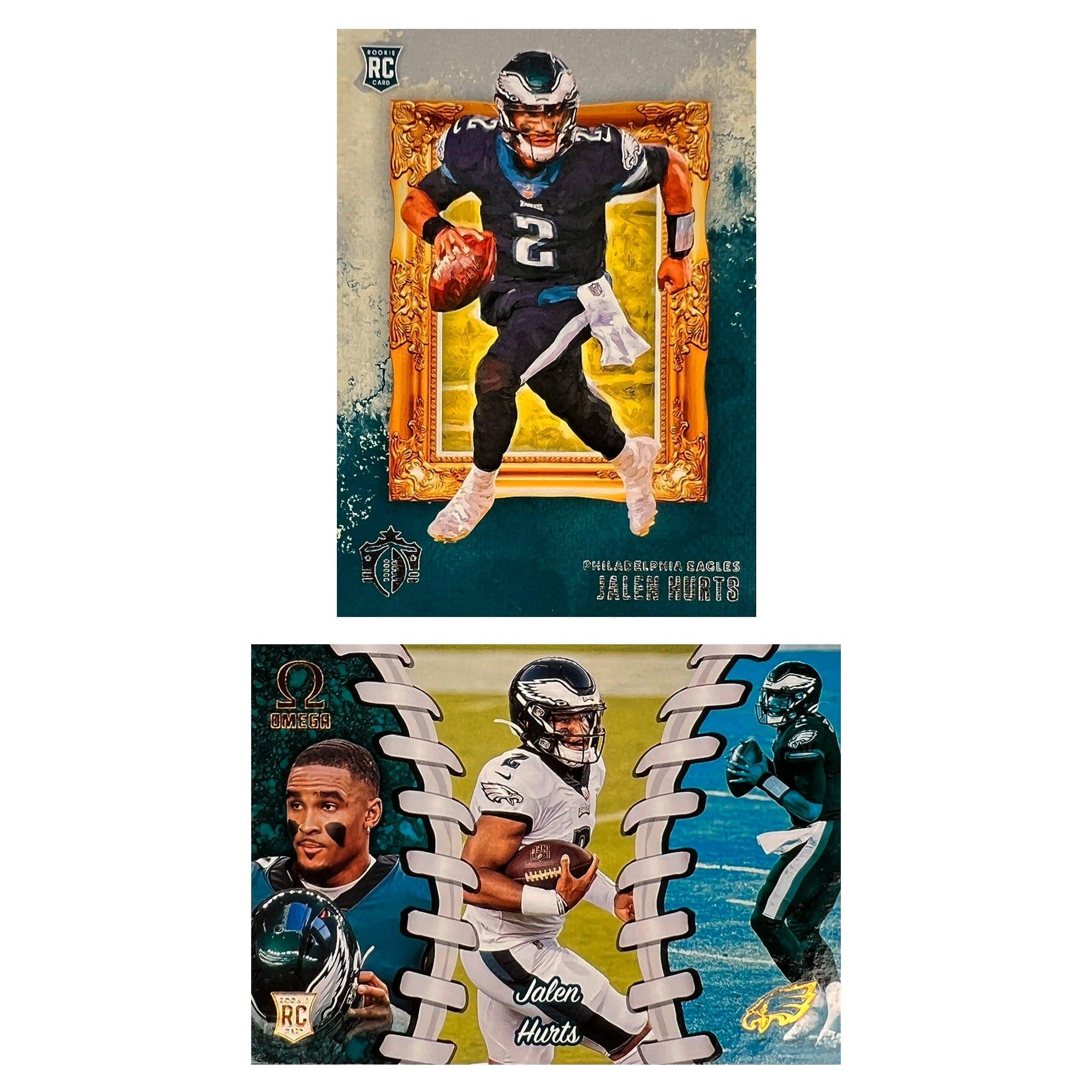 Jalen Hurts Philadelphia Eagles Panini NFL 20-21 Omega/Gridion Kings Rookie 2 Card Set