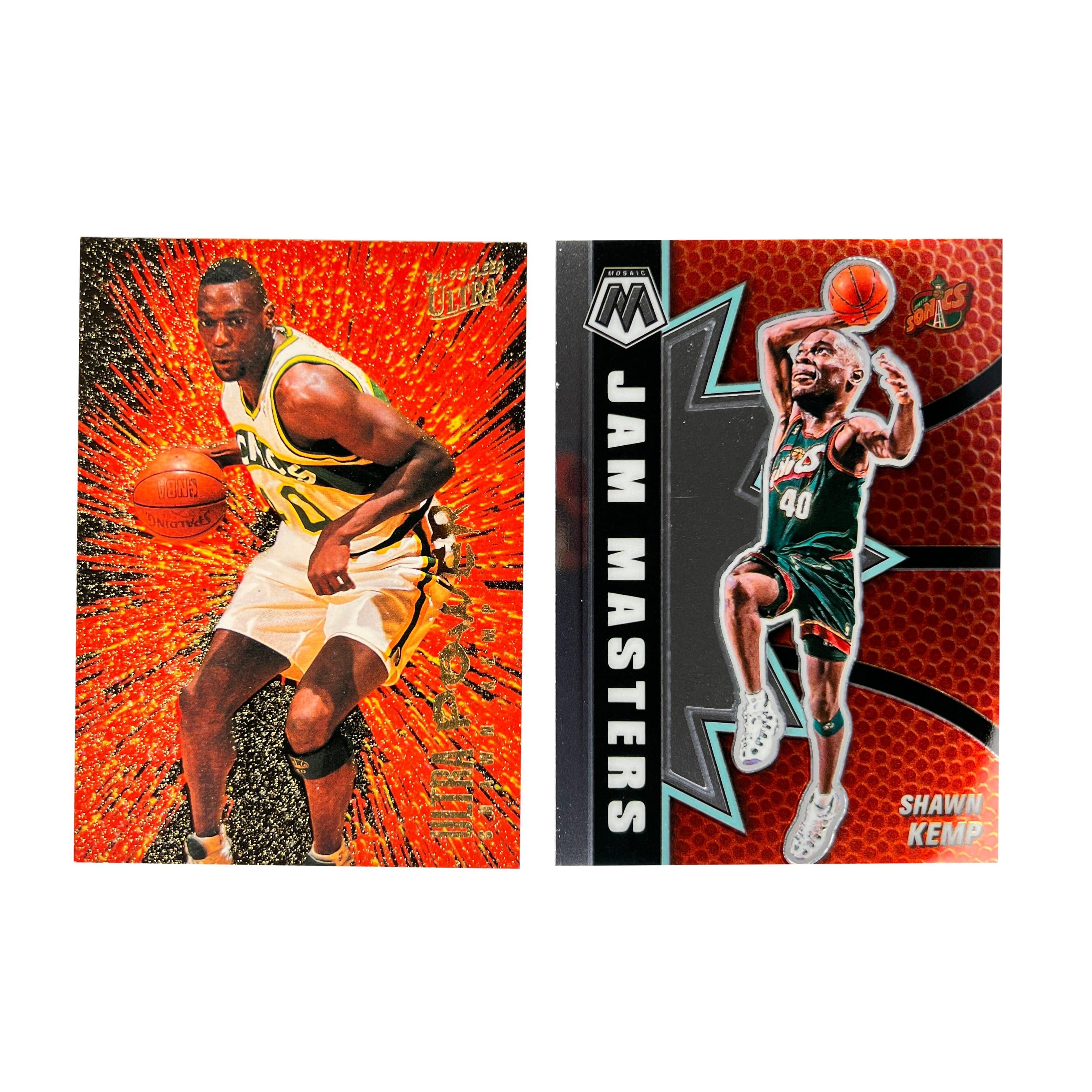 Shawn Kemp Seattle Supersonics Panini NBA Insert 2 Card Set