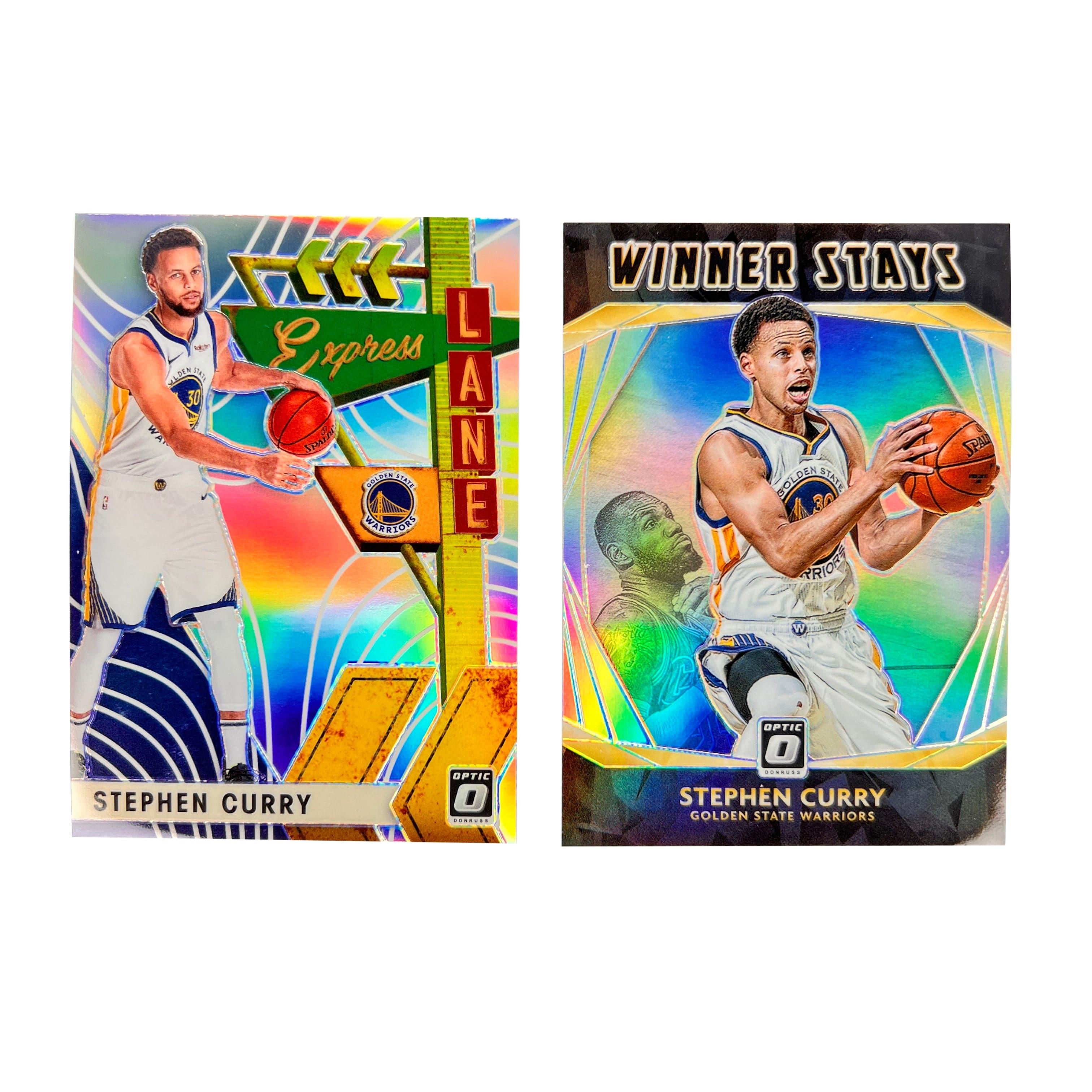 Steph Curry Golden State Warriors Panini NBA 19-21 Optic Silver 2 Card Set