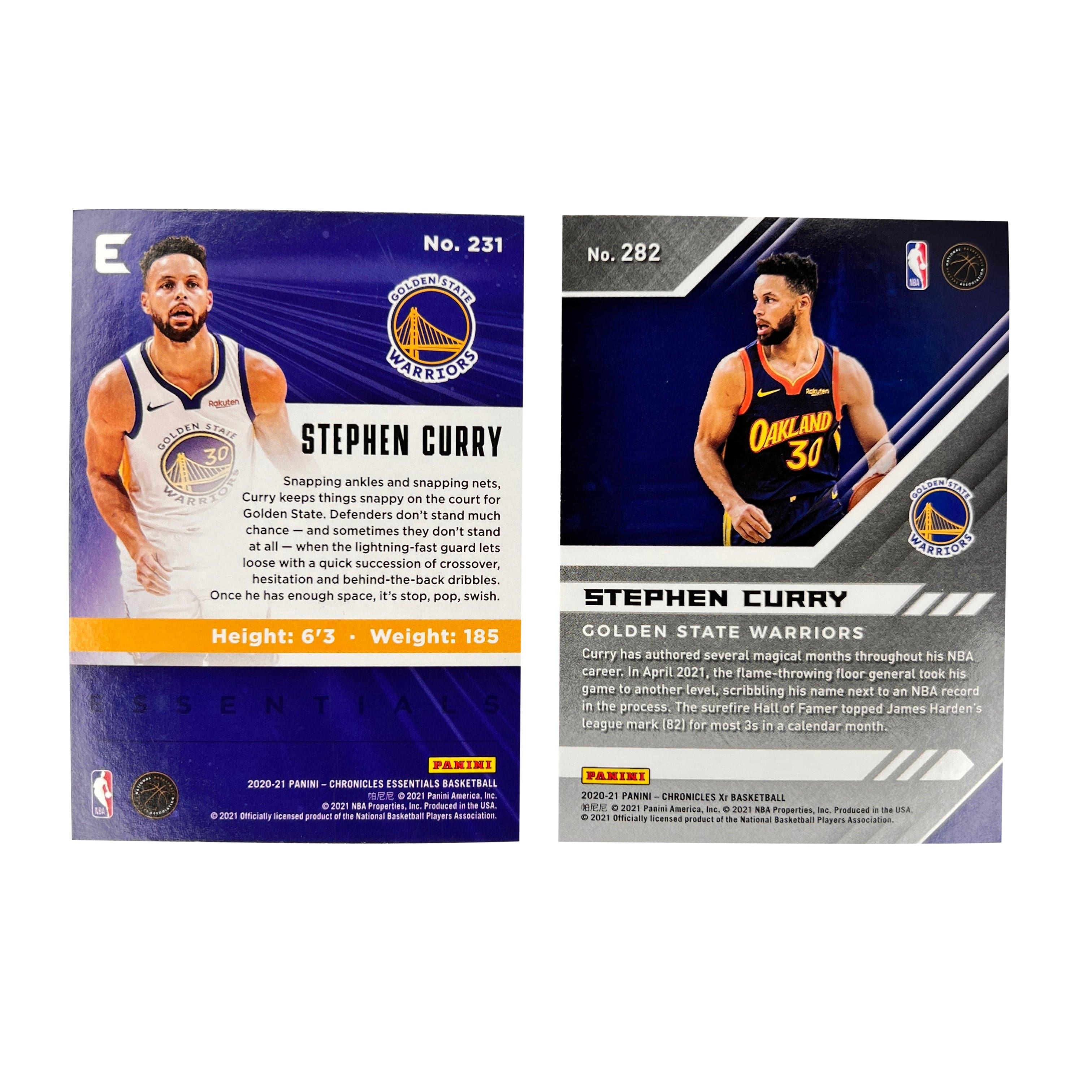 Steph Curry Golden State Warriors Panini NBA 20-21 Chronicles 2 Card Set