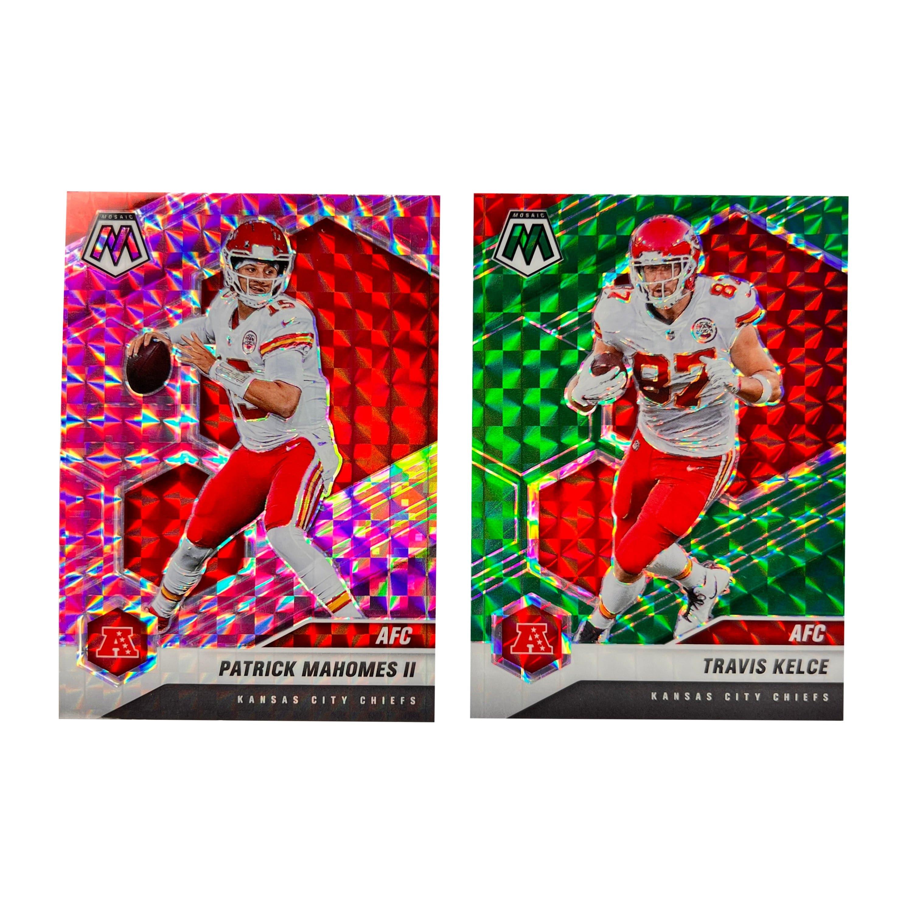 Kansas City Chiefs Panini NFL 21 Mosaic Pink/Green 2 Card Set