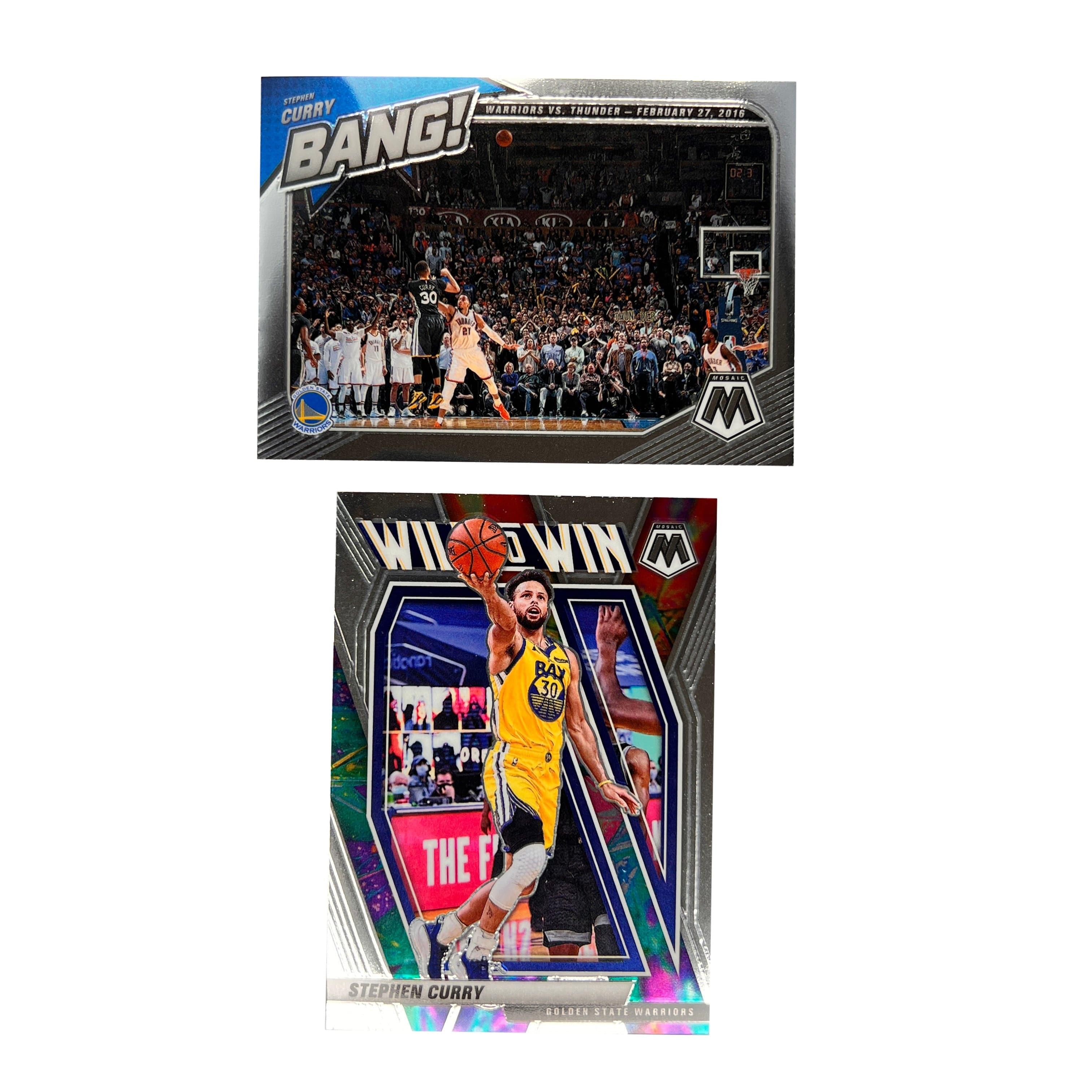 Steph Curry Golden State Warriors Panini NBA 20-21 Mosaic Insert 2 Card Set