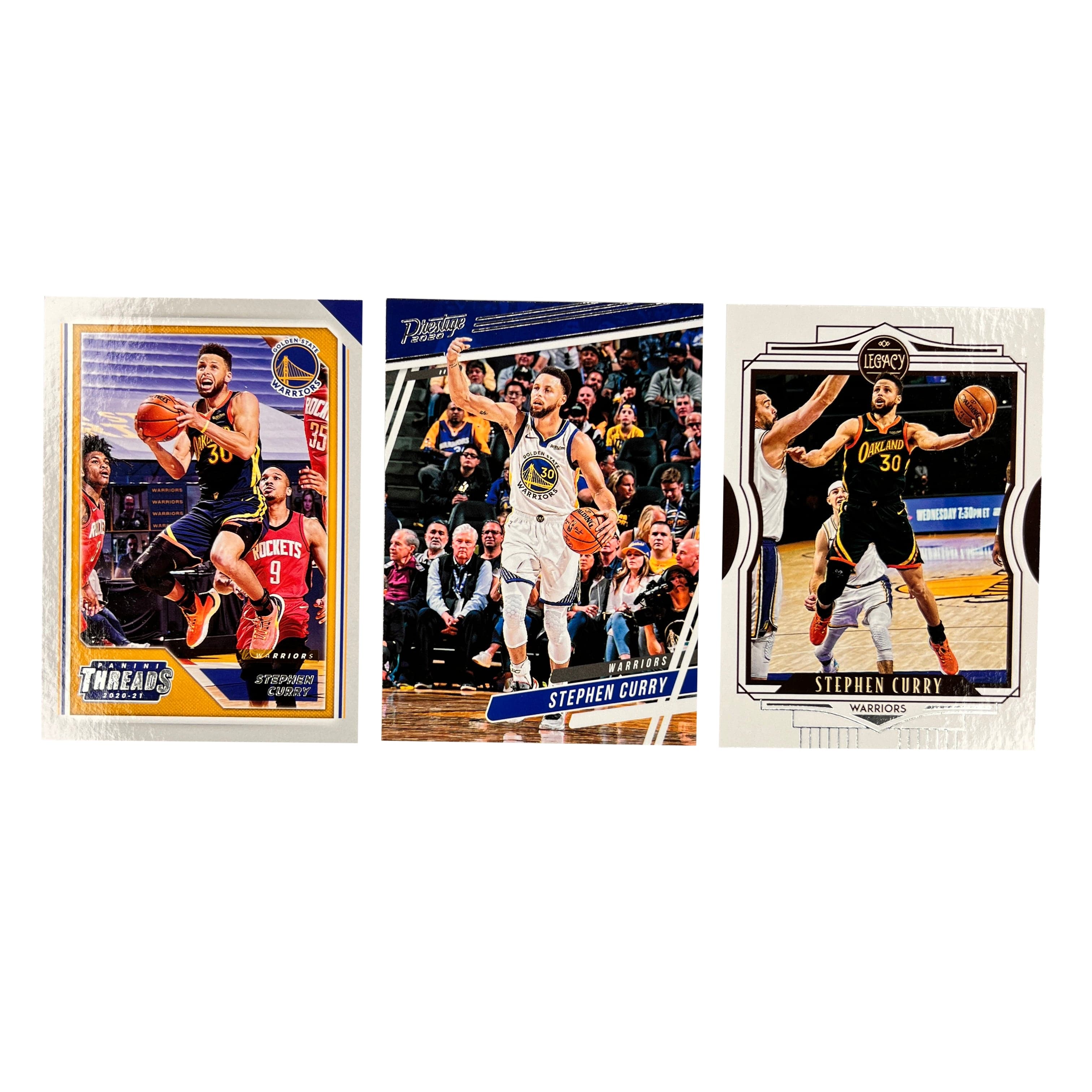 Steph Curry Golden State Warriors Panini NBA 19-21 Chronicles 3 Card Set