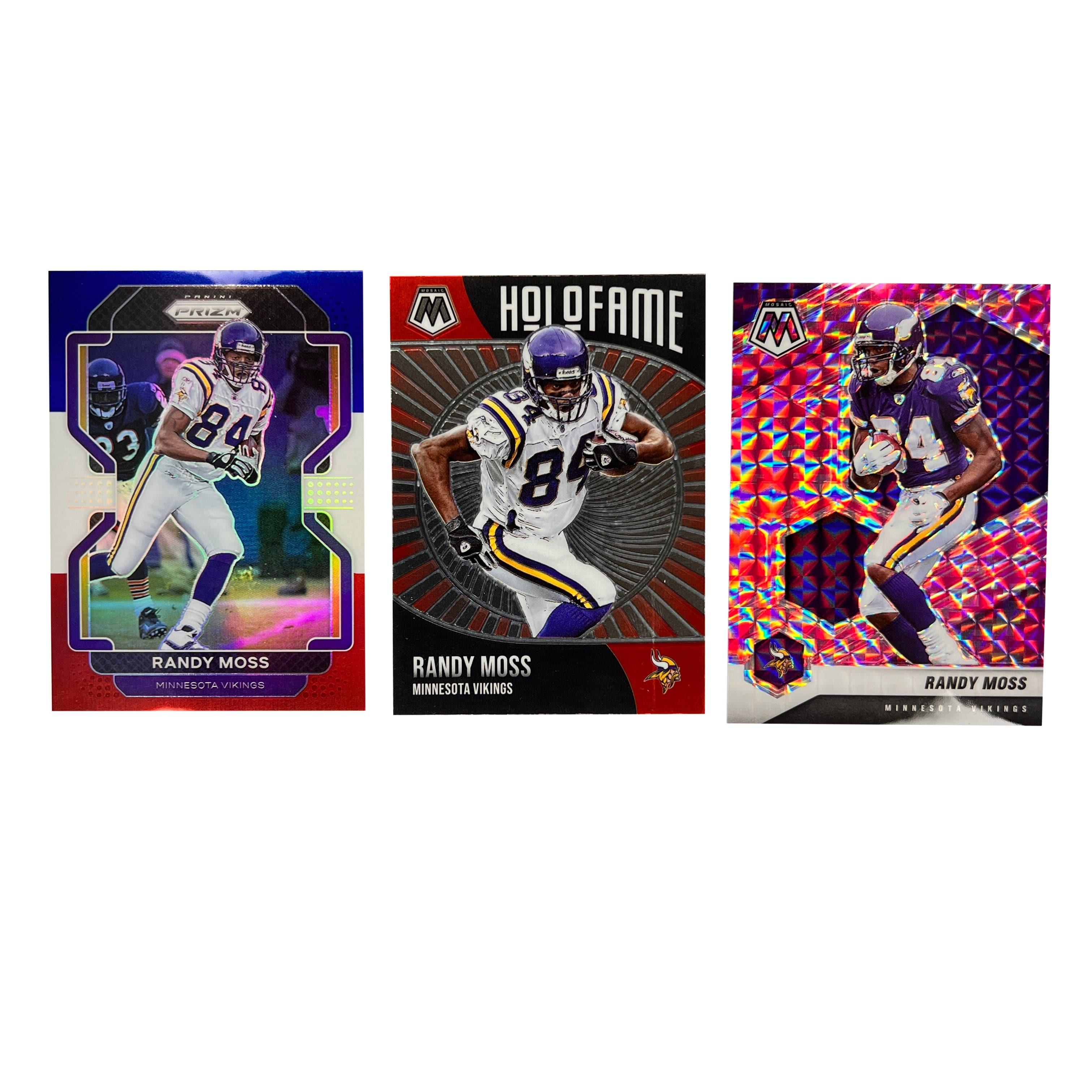 Randy Moss Minnesota Vikings Panini NFL 2021 Insert/Parallel 3 Card Set