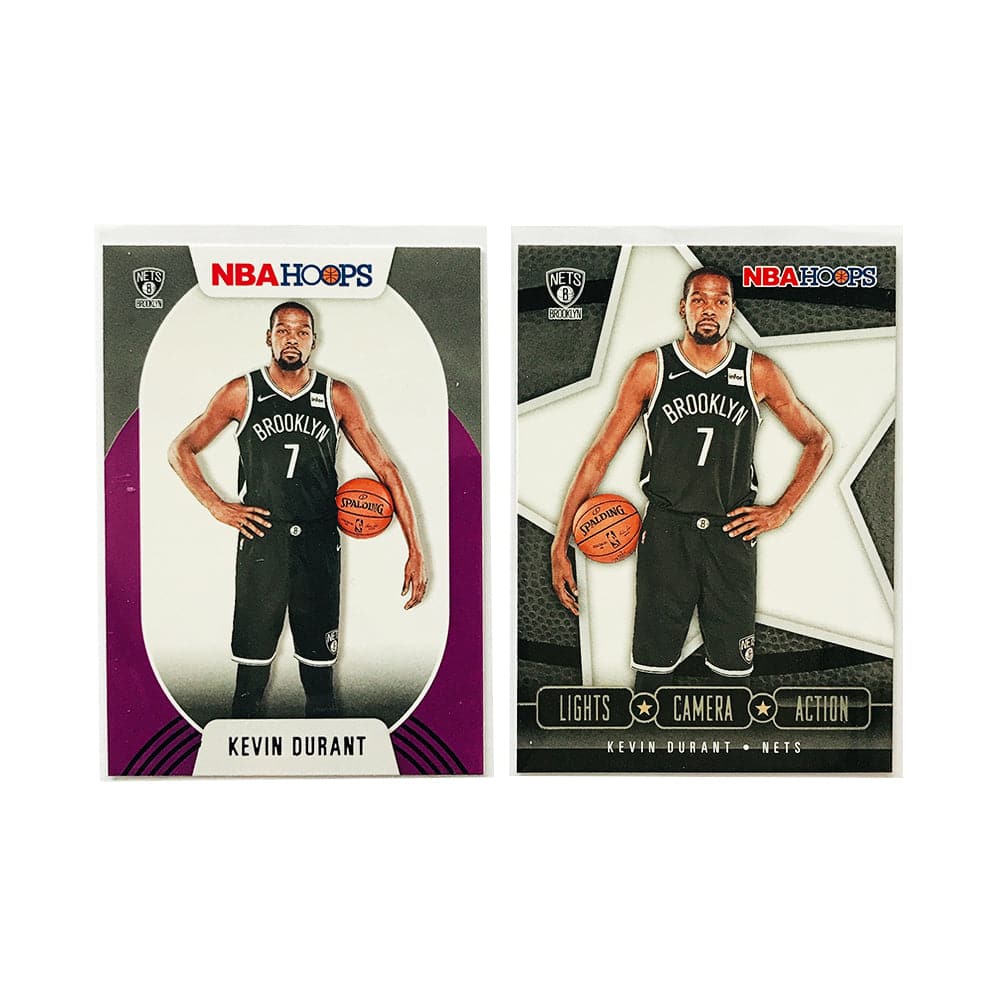 Kevin Durant Brooklyn Nets Panini NBA 20-21 Hoops 2 Card Parallel/Insert Set