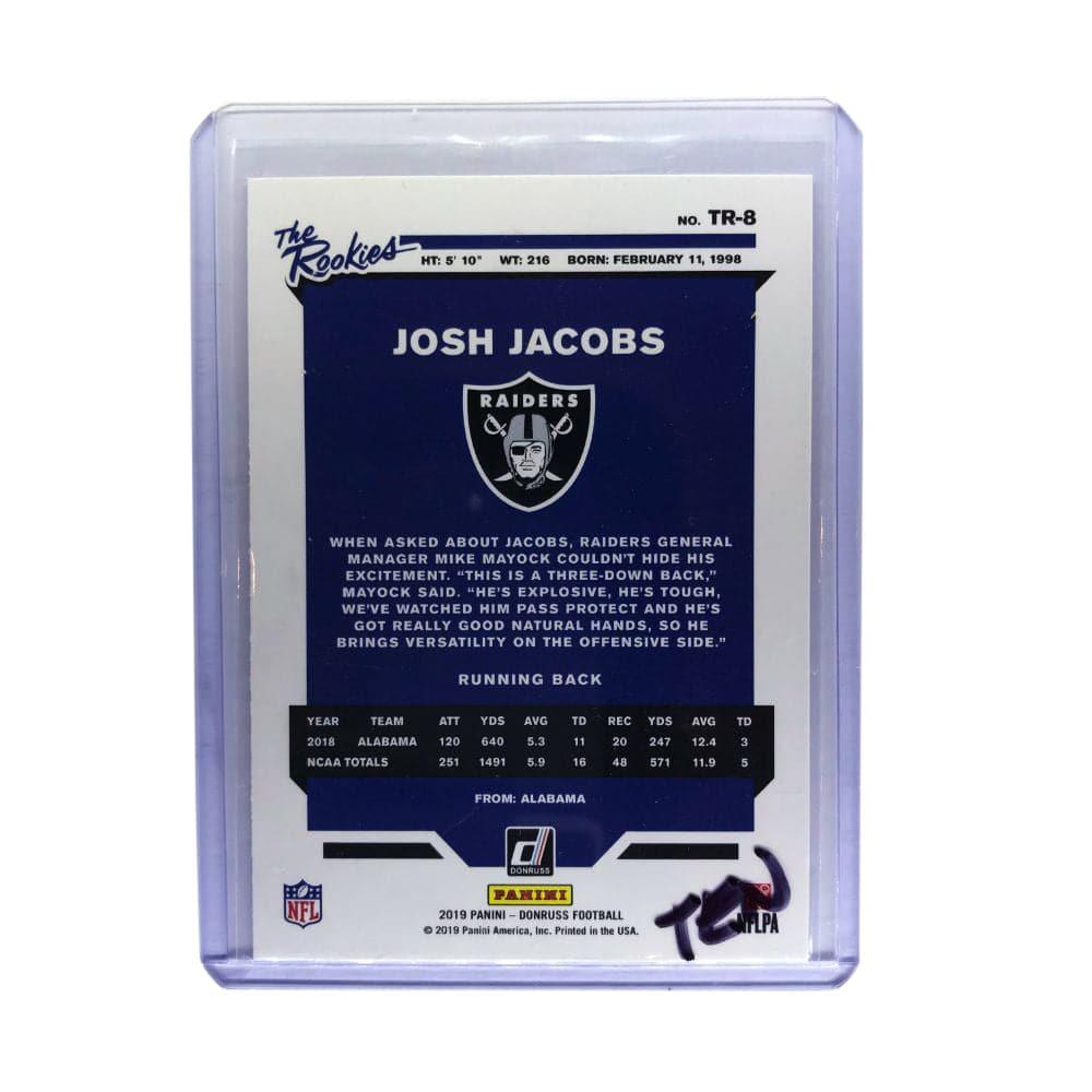 Josh Jacobs Las Vegas Raiders 2019 Panini Donruss NFL The Rookies Rookie Card