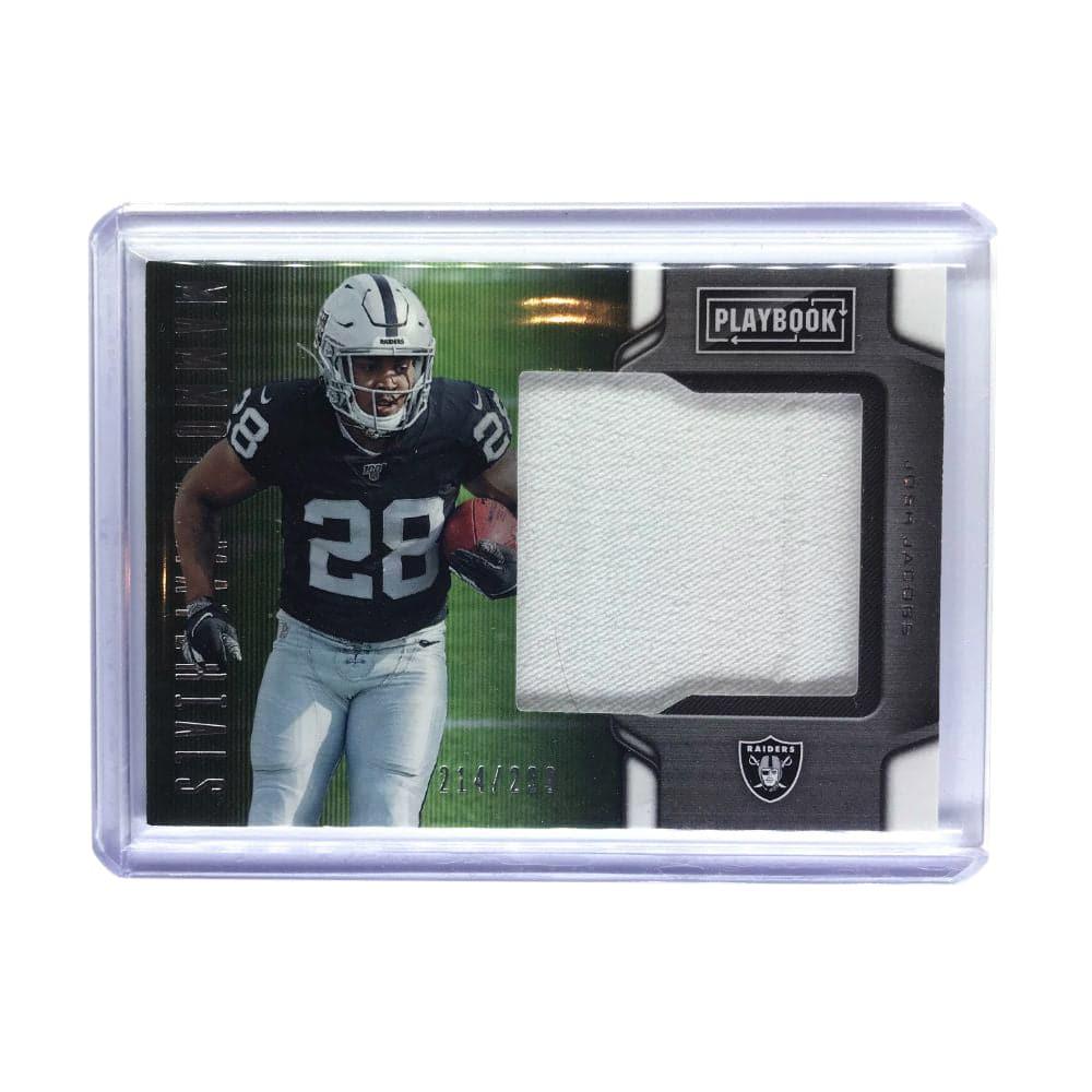 Josh Jacobs Las Vegas Raiders 2019 Panini Playbook NFL Mammoth Materials 214/299 Card