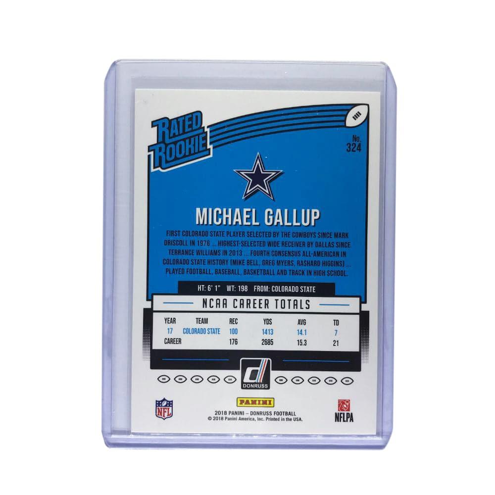 Michael Gallup Dallas Cowboys 2018 Panini Donruss NFL Rated Rookie Card