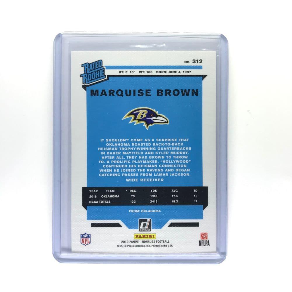 Marquise Brown Baltimore Ravens 2019 Donruss NFL Canvas Rated Rookie Card