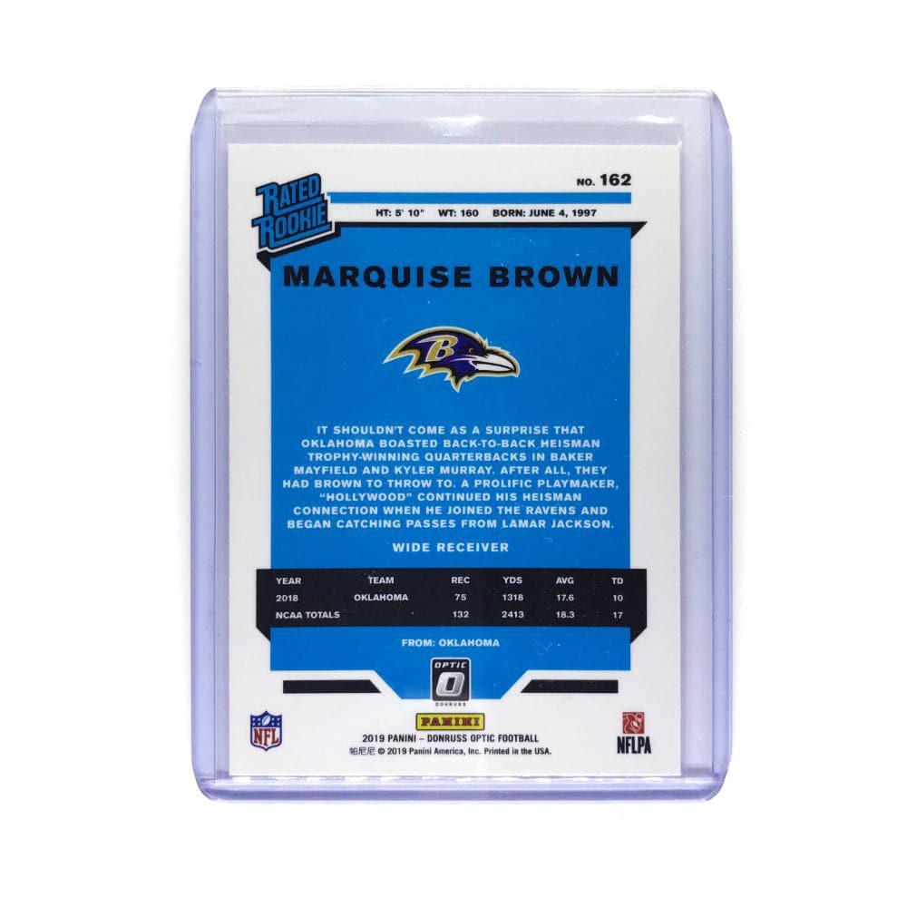 Marquise Brown Baltimore Ravens 2019 Panini Donruss Optic NFL Rated Rookie Card