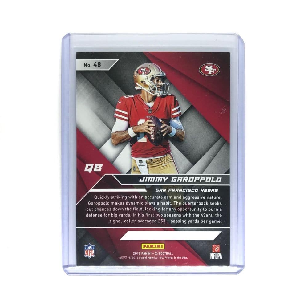 Jimmy Garoppolo San Francisco 49ers 2019 Panini XR NFL 59/99 Red Card