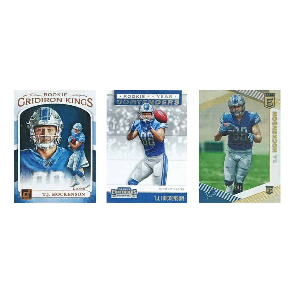 T.J. Hockenson Detroit Lions Panini NFL 3 Rookie Card Set