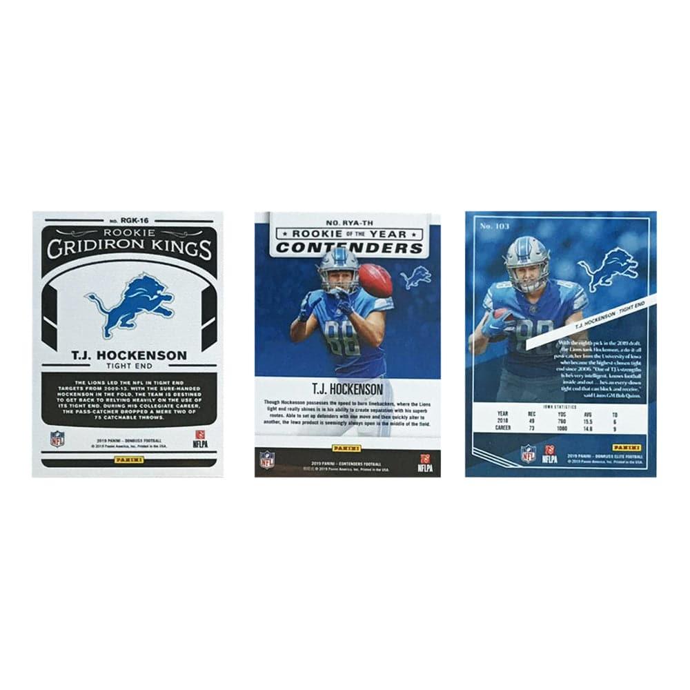 T.J. Hockenson Detroit Lions Panini NFL 3 Rookie Card Set