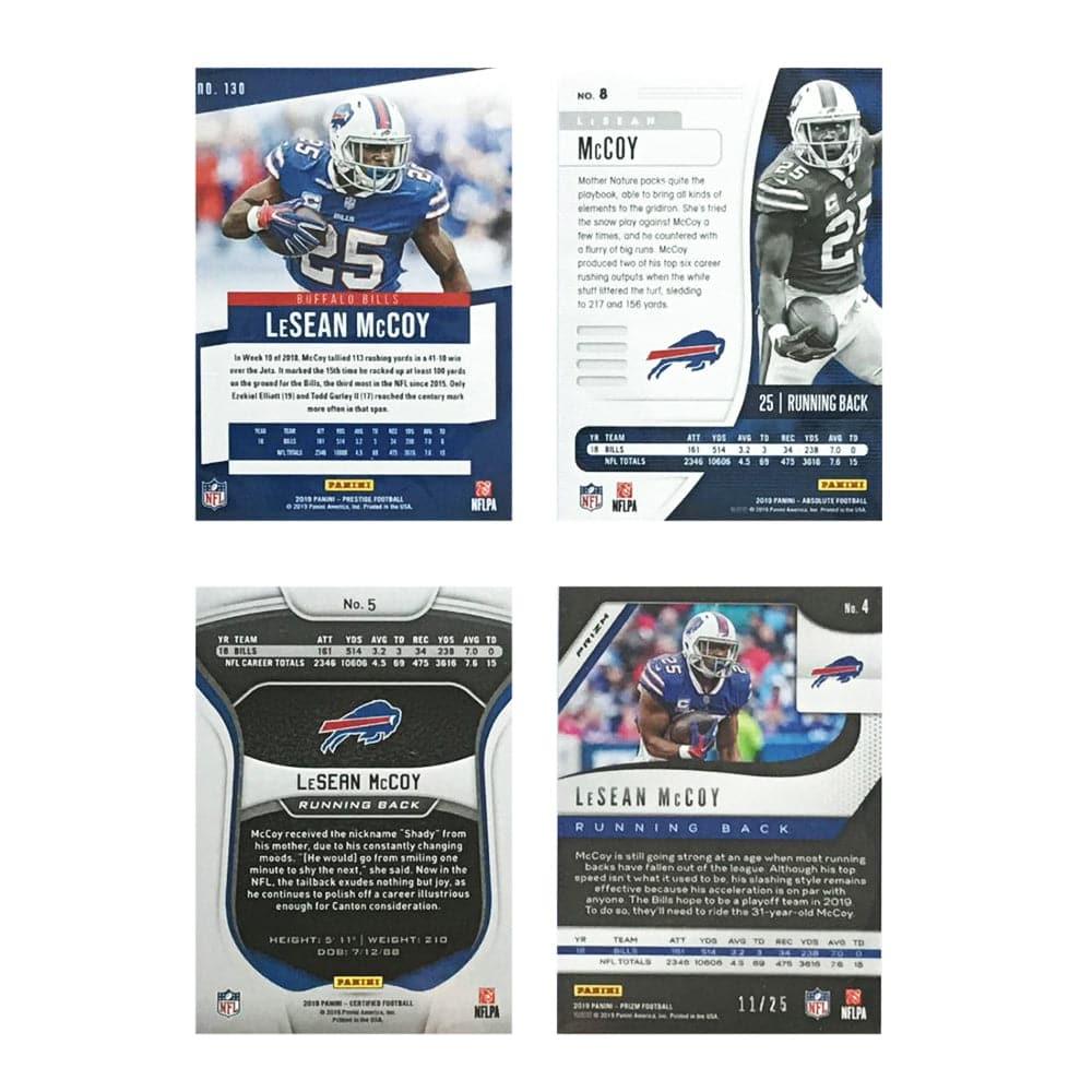 LeSean McCoy Buffalo Bills Panini NFL 4 Parallel Card Set