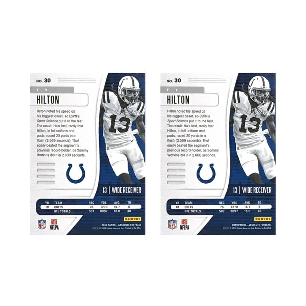 T.Y Hilton Indianapolis Colts 2019 Panini NFL 2 Insert Card Set