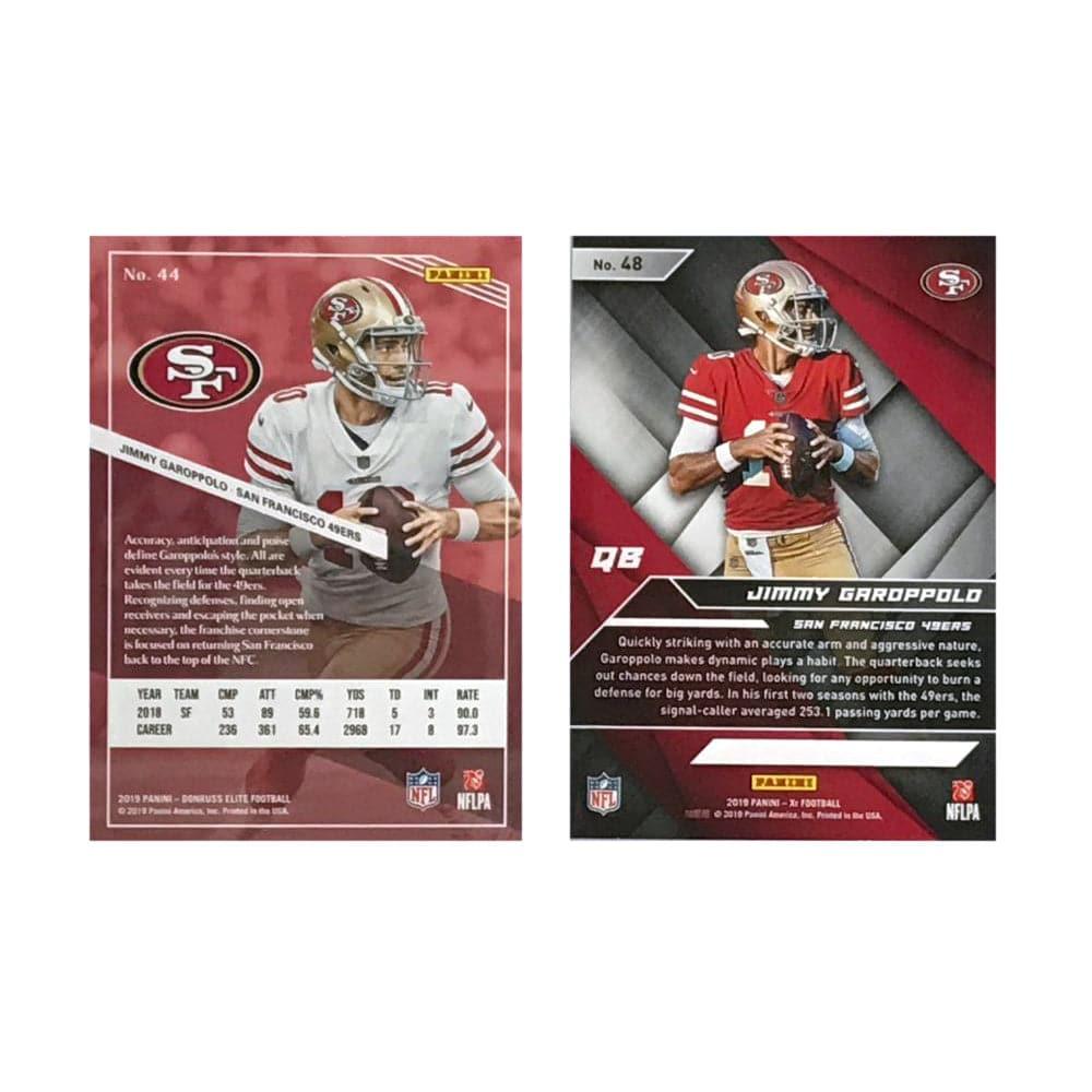 Jimmy Garoppolo San Francisco 49ers 2019 Panini NFL 2 Premium Base Card Set