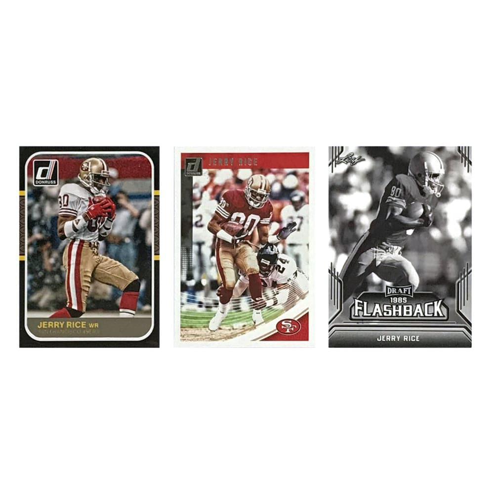 Jerry Rice San Francisco 49ers 2019 Panini NFL 3 Card Set