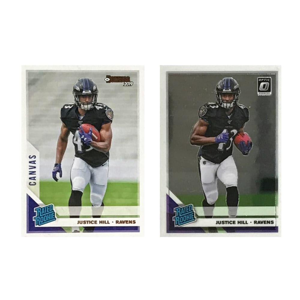 Justice Hill Baltimore Ravens 2019 Panini NFL 2 Insert Rookie Card Set