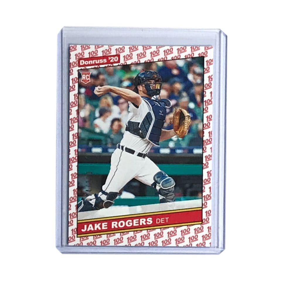 Jake Rogers Detroit Tigers 2020 Panini Donruss MLB 74/100 Emoji Rookie Card