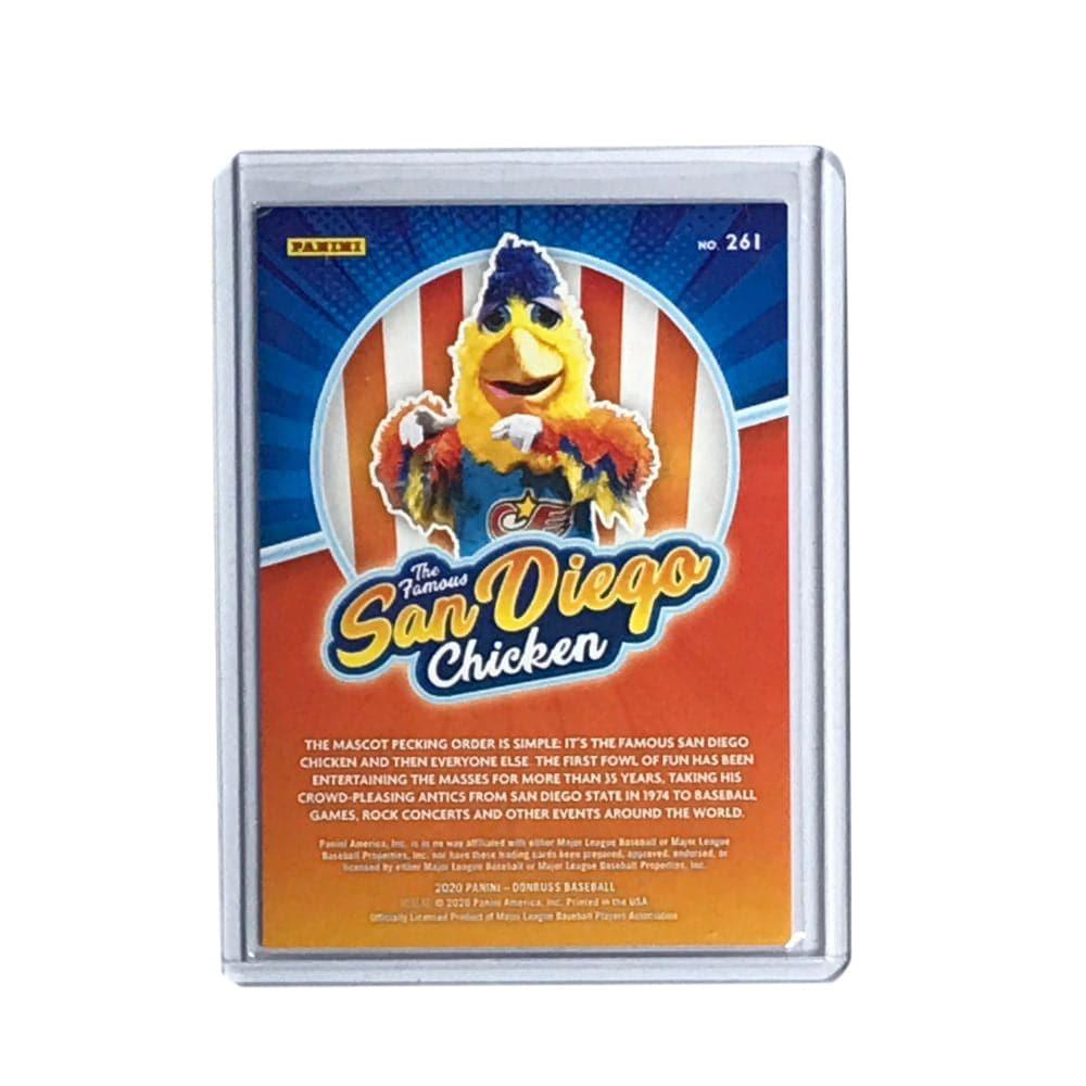 The Famous San Diego Chicken 2020 Panini Donruss MLB Holo Foil SP Card