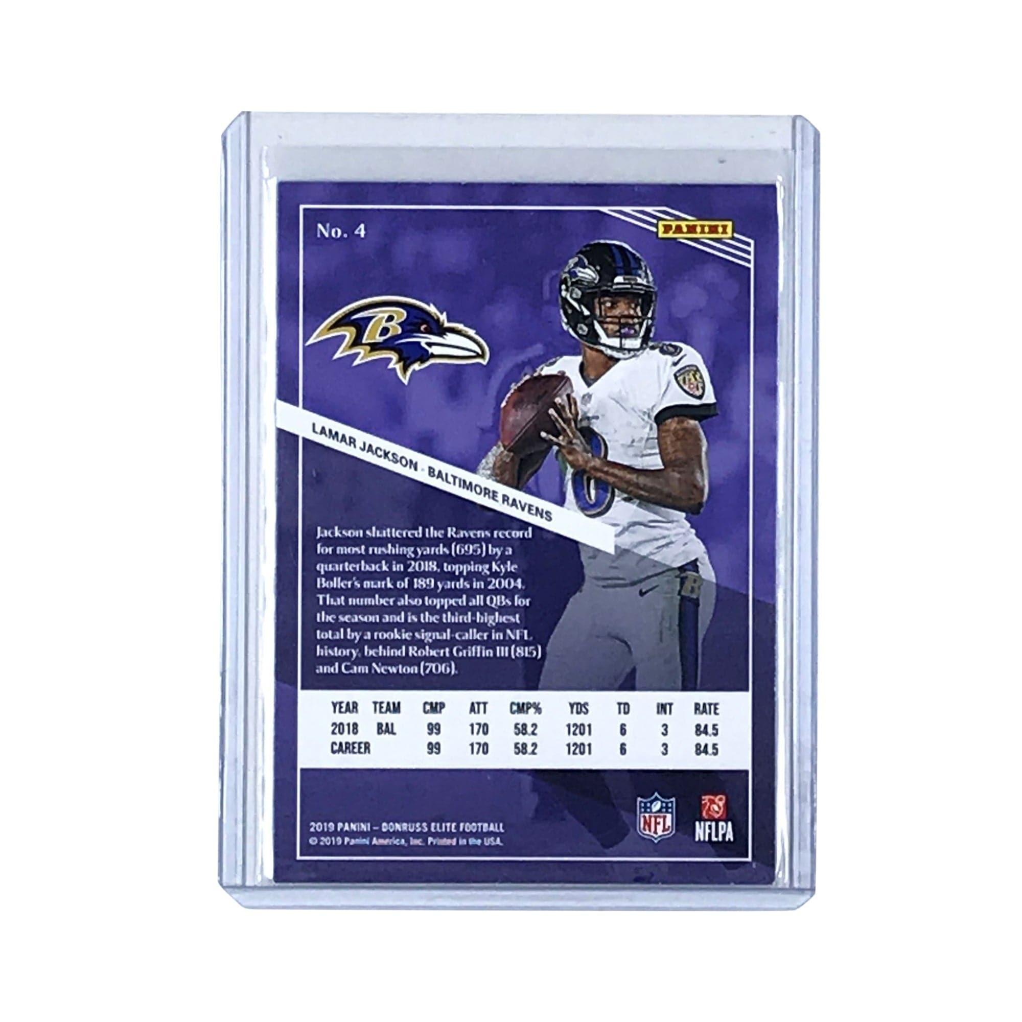 Lamar Jackson Baltimore Ravens 2019 Panini Donruss Elite NFL Base Card