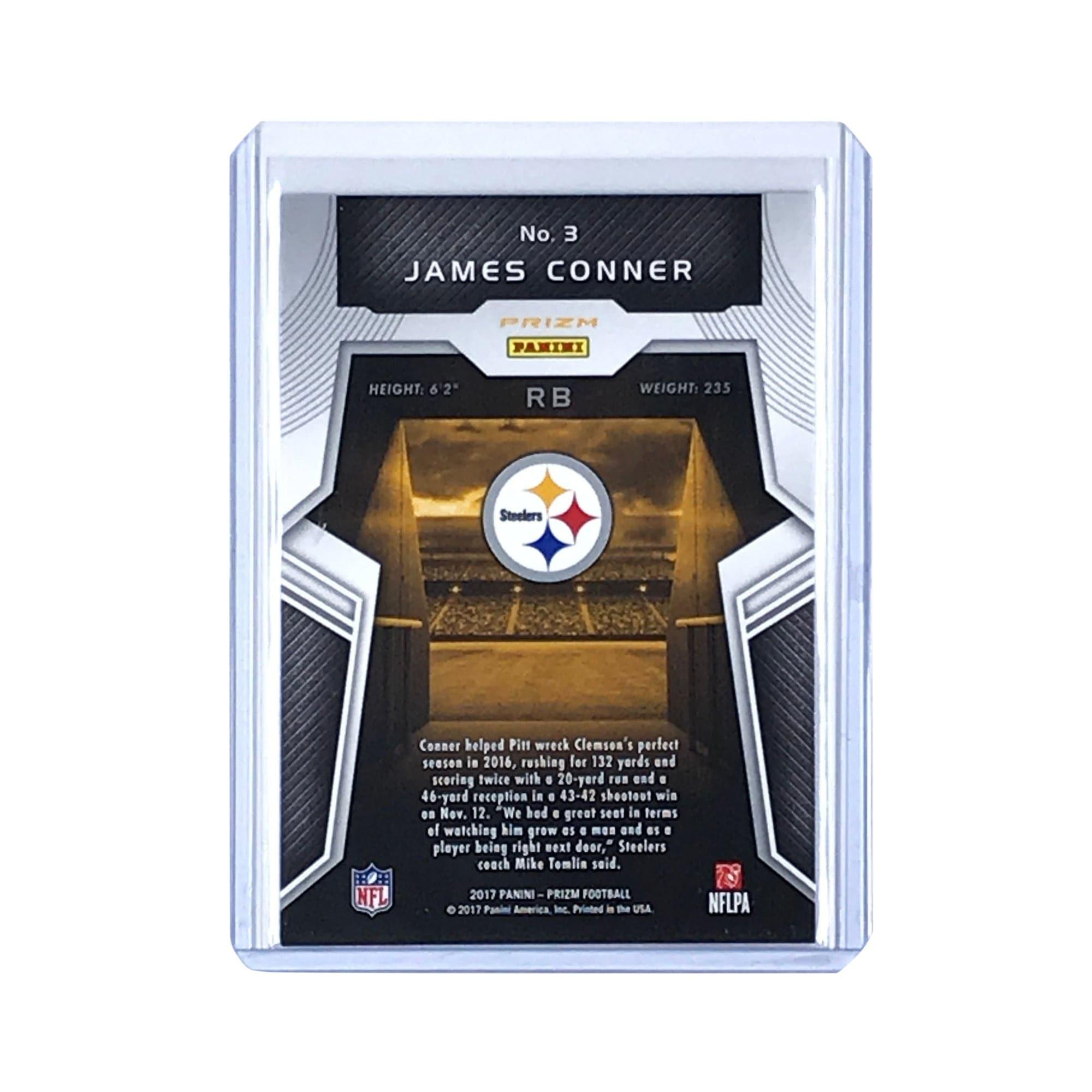 James Conner Pittsburgh Steelers 2017 Panini Prizm NFL Rookie Introductions Silver Card