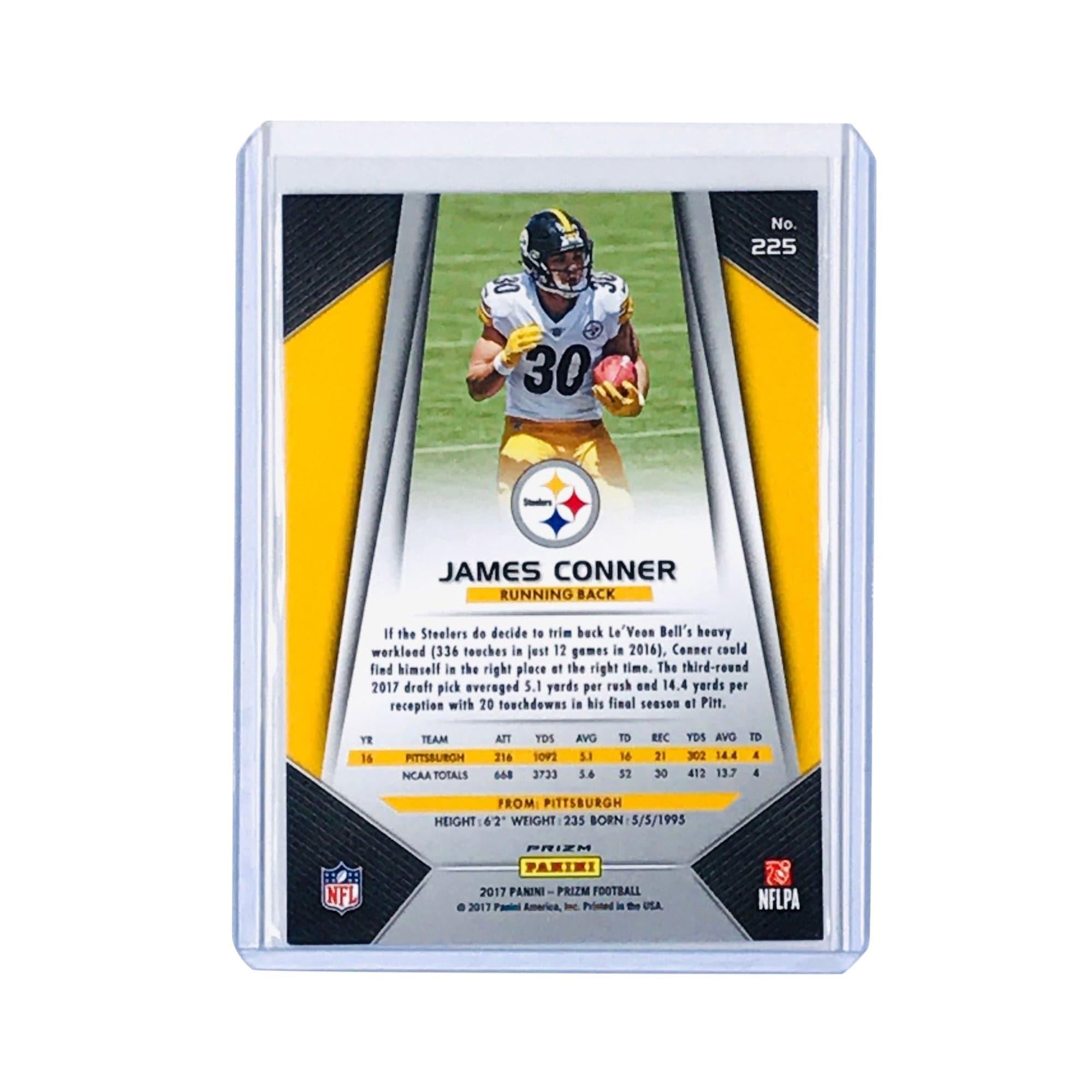 James Conner Pittsburgh Steelers 2017 Panini Prizm NFL Silver Rookie Card