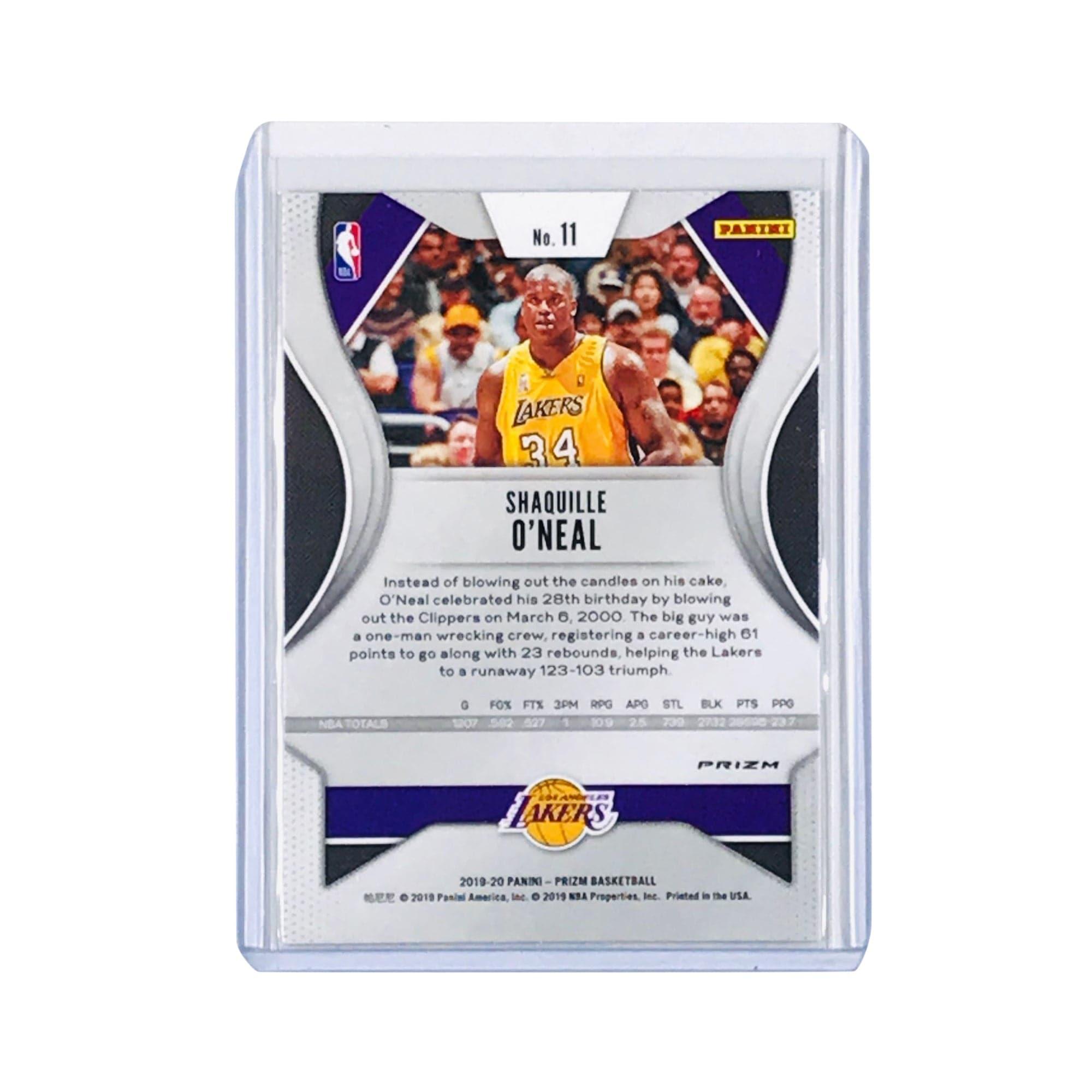 Shaquille O'Neal Los Angeles Lakers 2019-20 Panini Prizm NBA Red Wave Card