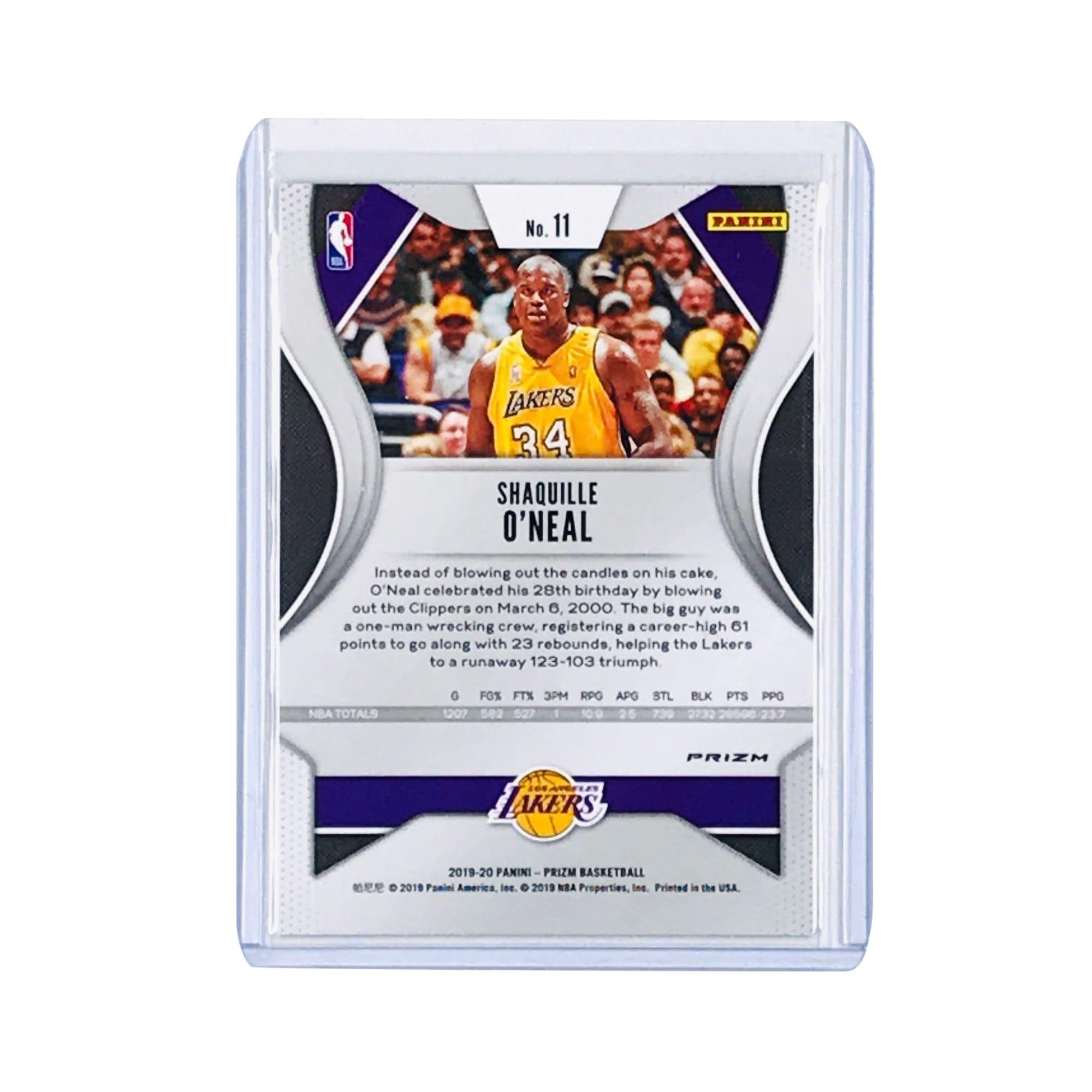 Shaquille O'Neal Los Angeles Lakers 2019-20 Panini Prizm NBA Silver Card