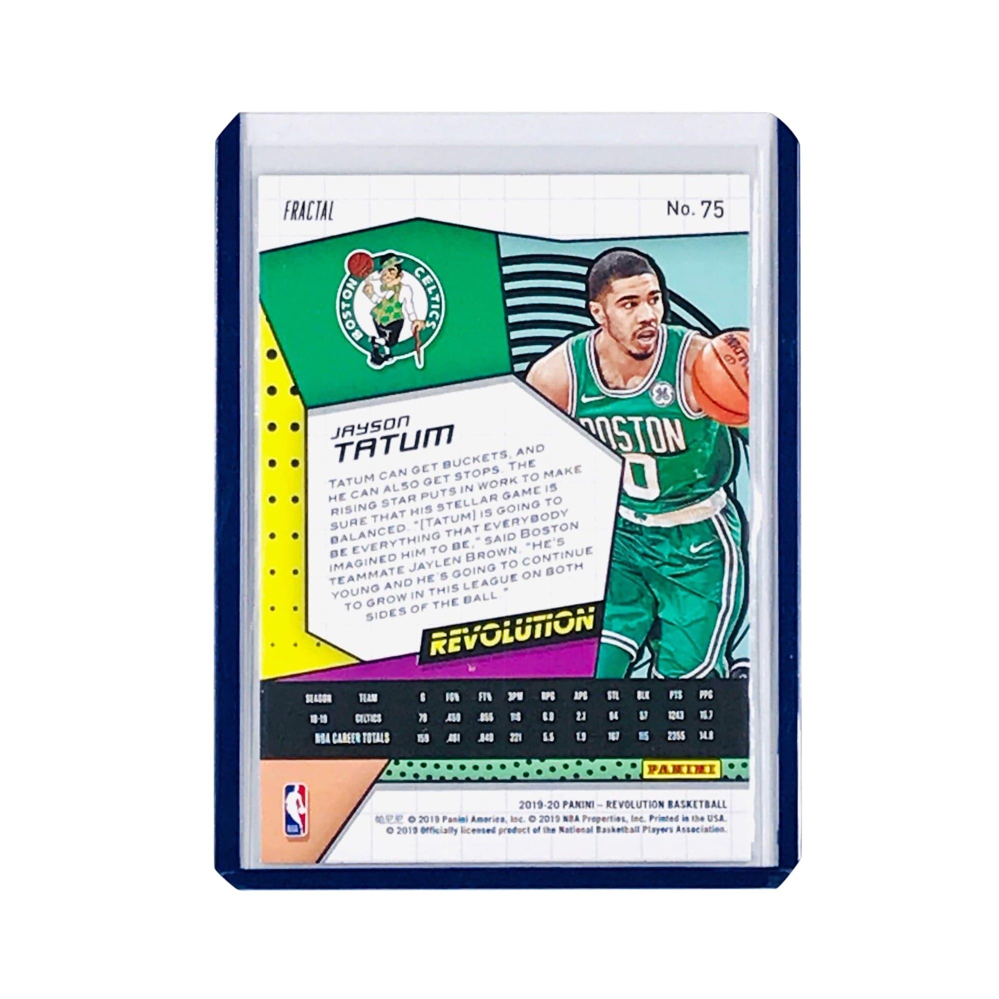 Jayson Tatum Boston Celtics 2018-19 Panini Revolution NBA Fractal 75 Card