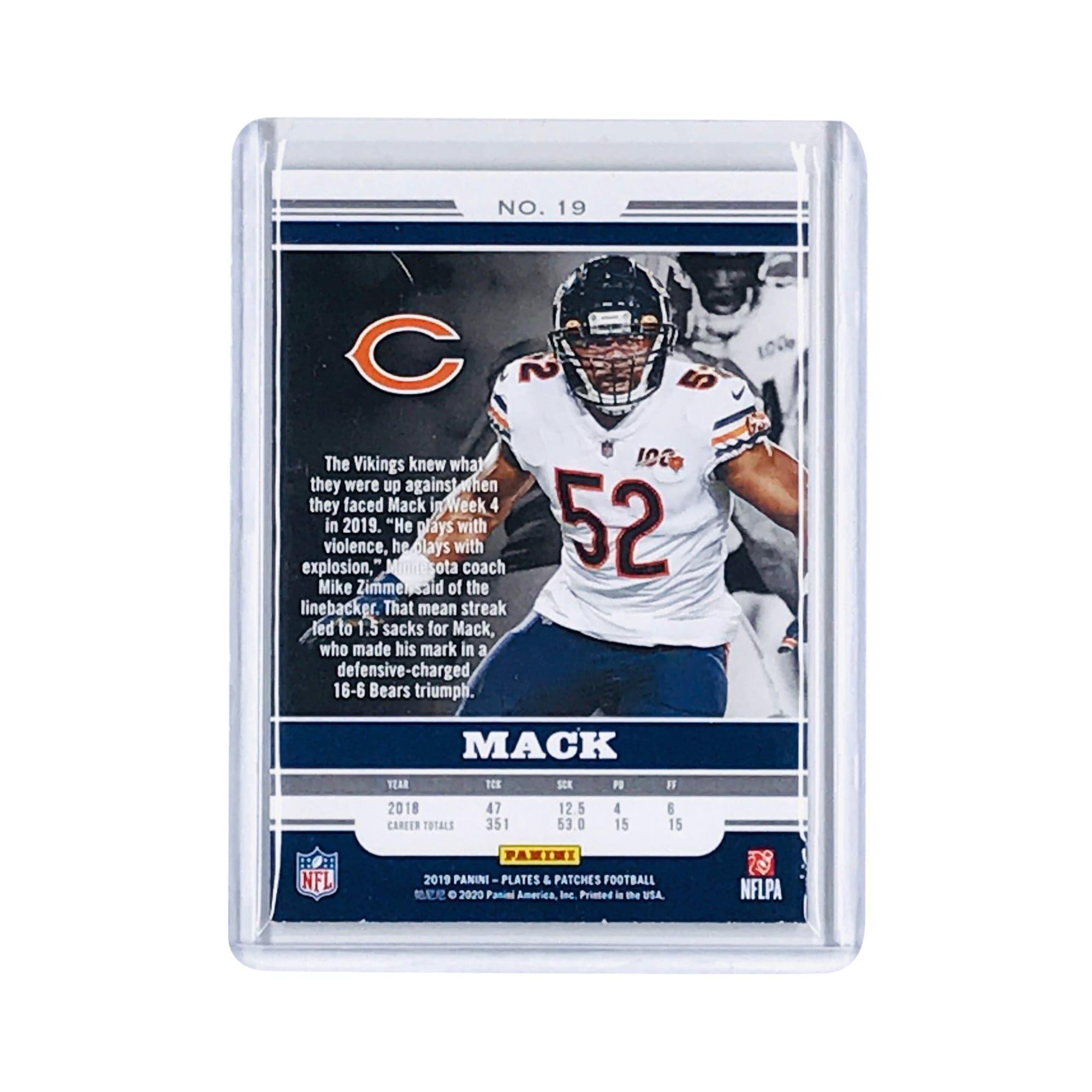 Khalil Mack Chicago Bears 2019 Panini Plates Patches NFL /60 Blue Card