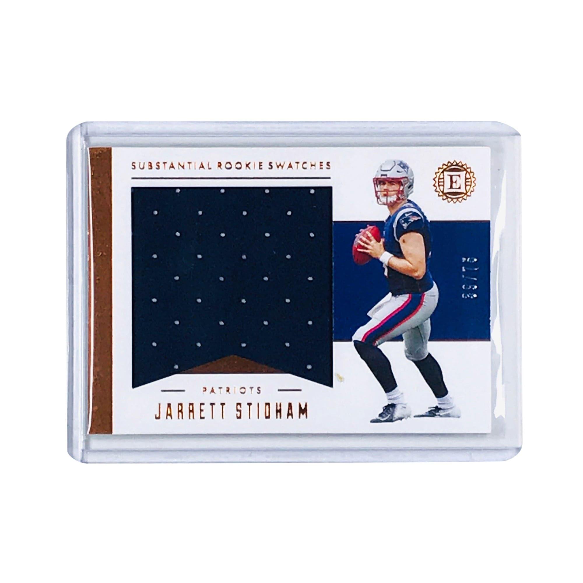 Jarrett Stidham New England Patriots 2019 Panini Encased NFL Rookie Swatches /75 Card