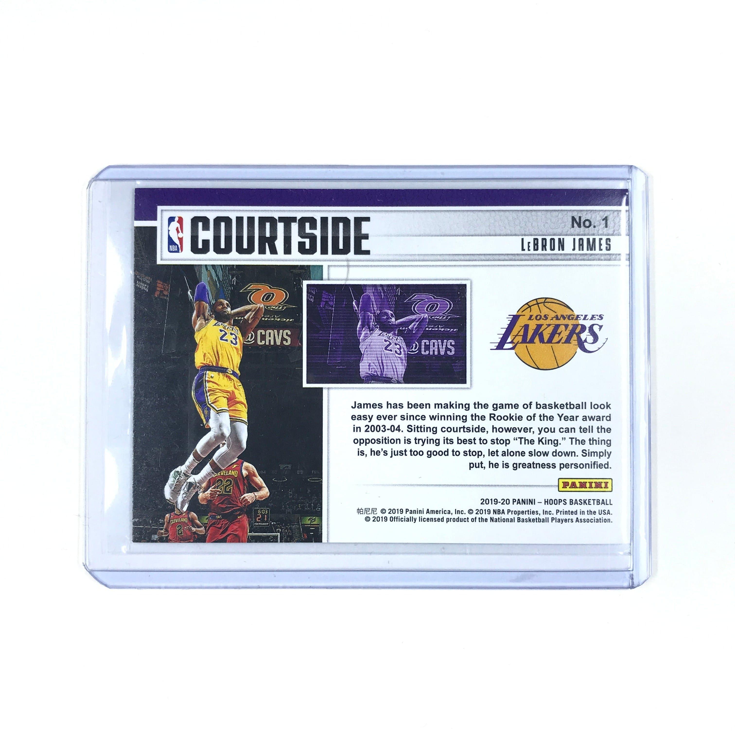 LeBron James Los Angeles Lakers Panini 19-20 NBA Hoops Courtside Insert Card