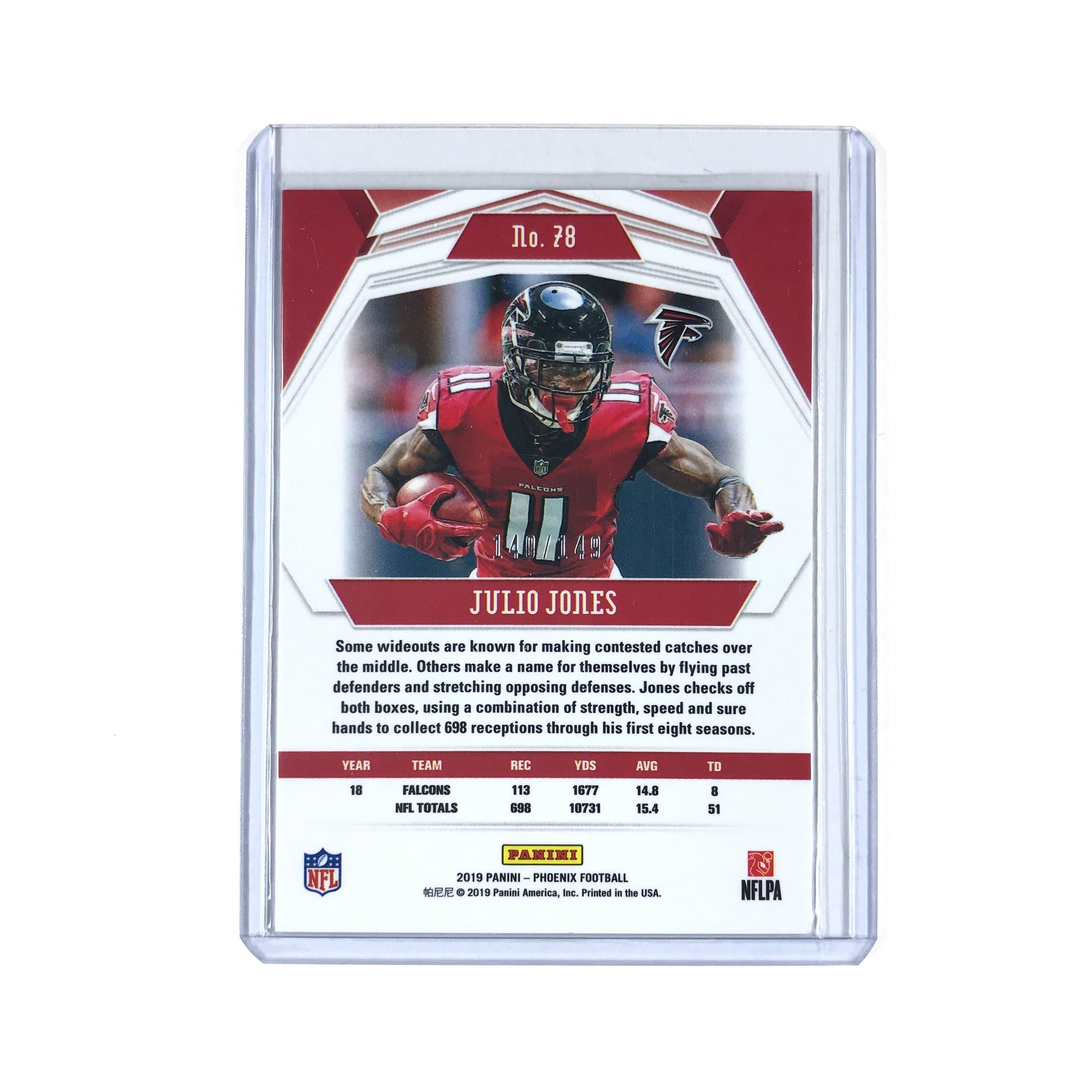 Julio Jones Atlanta Falcons 2019 Panini Phoenix NFL Purple /149 Card