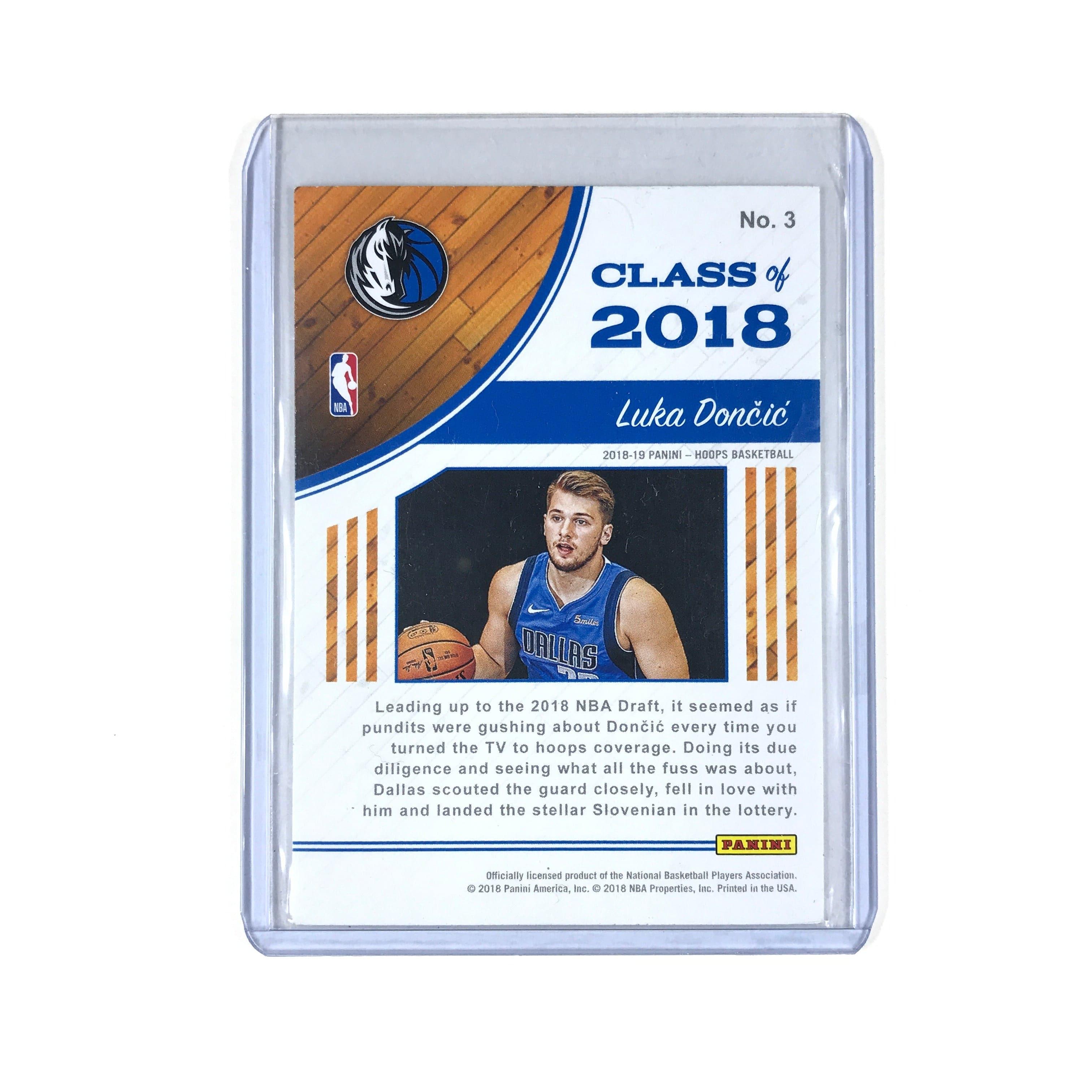 Luka Doncic Dallas Mavericks 2018-19 Panini Hoops NBA Class Of 2018 Card