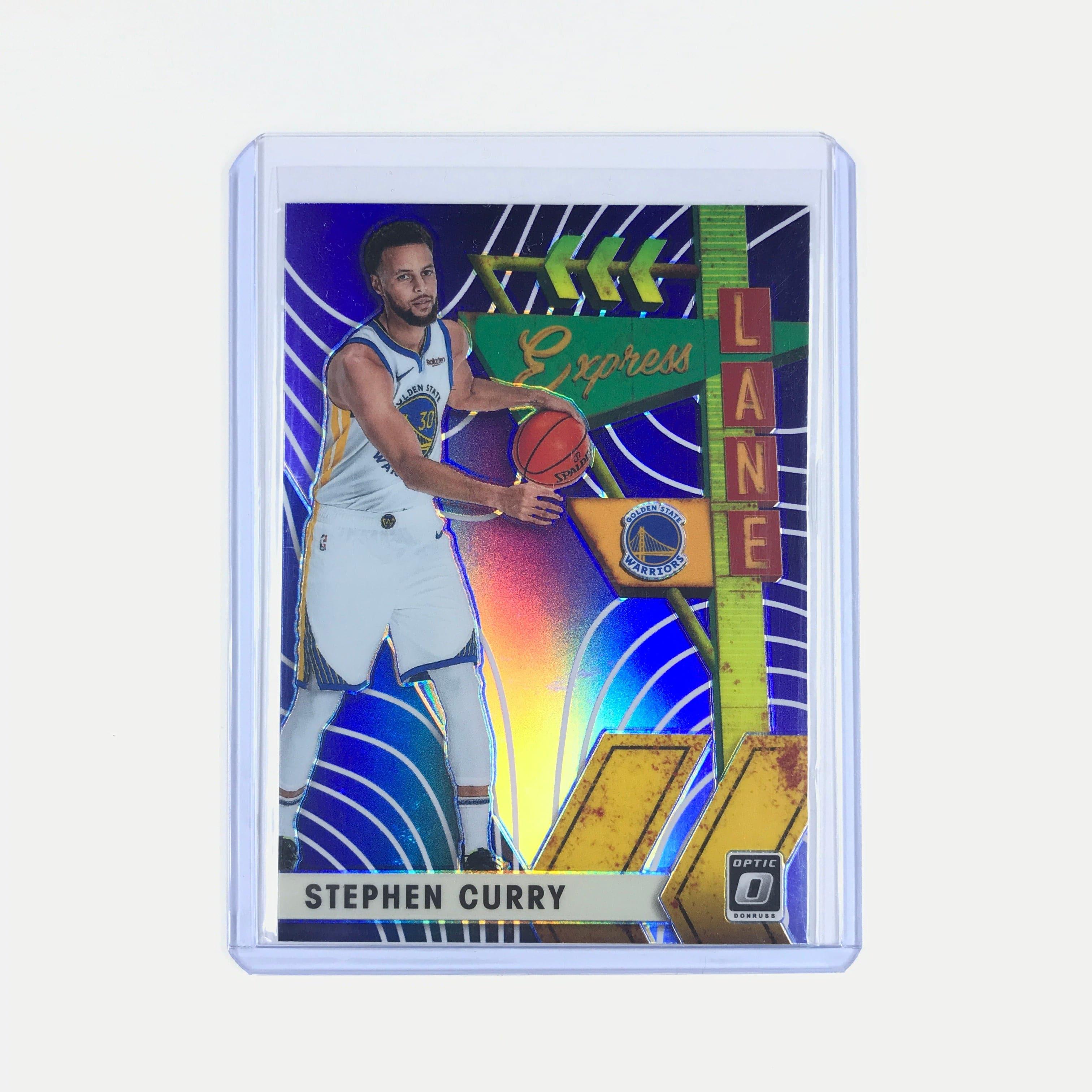 Steph Curry Golden State Warriors 2019-20 Panini Optic NBA Express Lane Prizm Holo Card