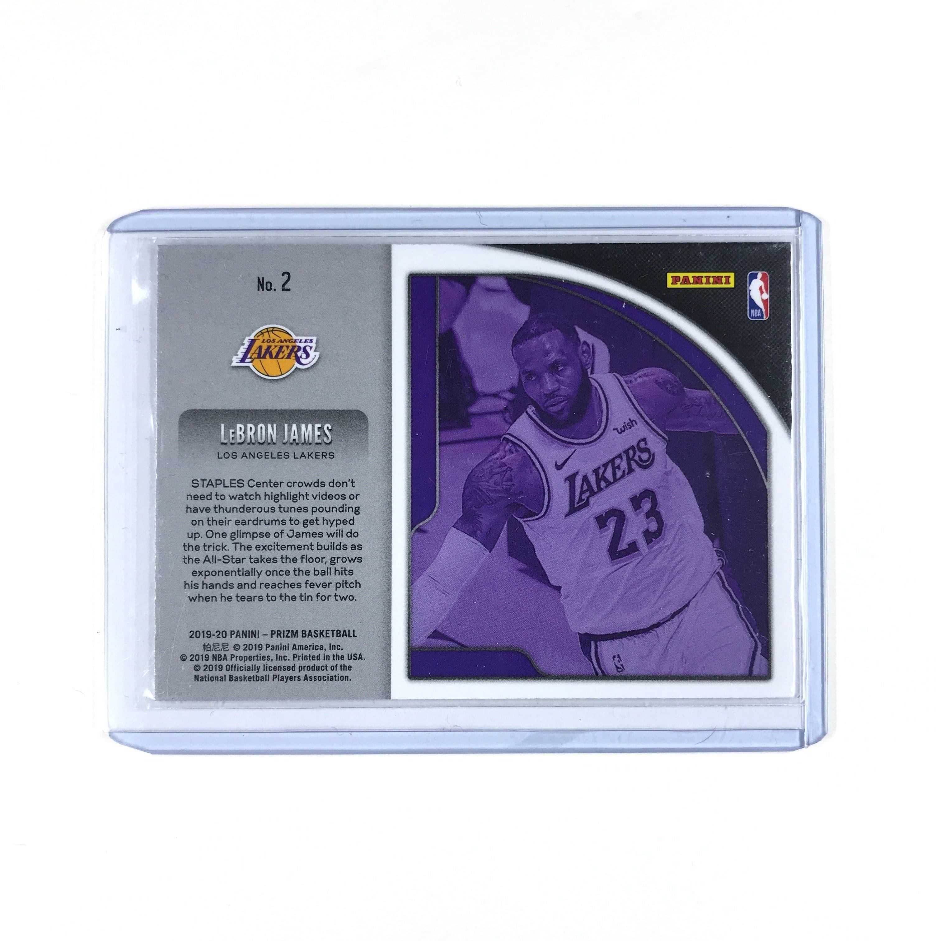 Lebron James Los Angeles Lakers 2019-20 Panini Prizm NBA Get Hyped Insert Card