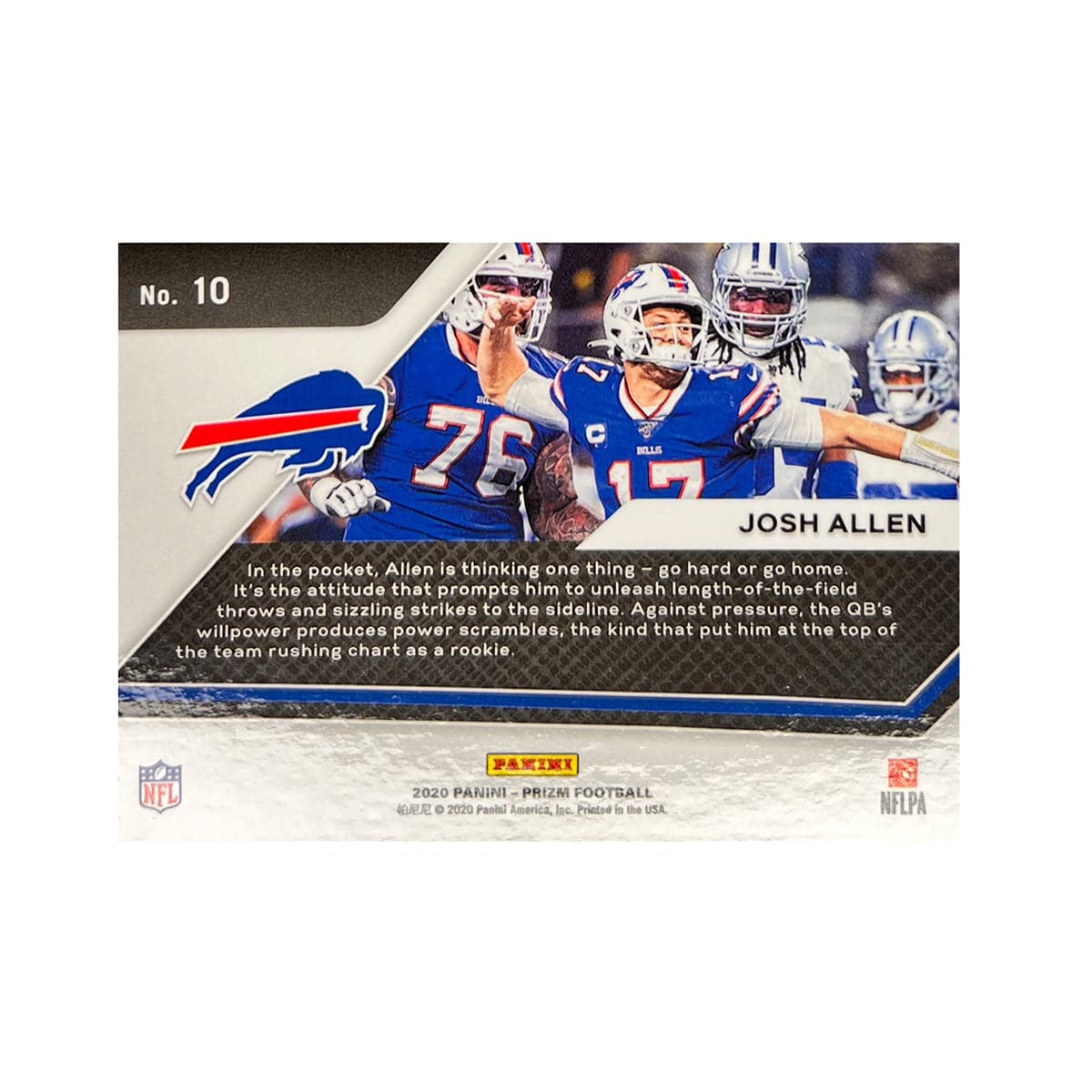 Josh Allen Buffalo Bills Panini NFL 20 Prizm Go Hard Trading Card