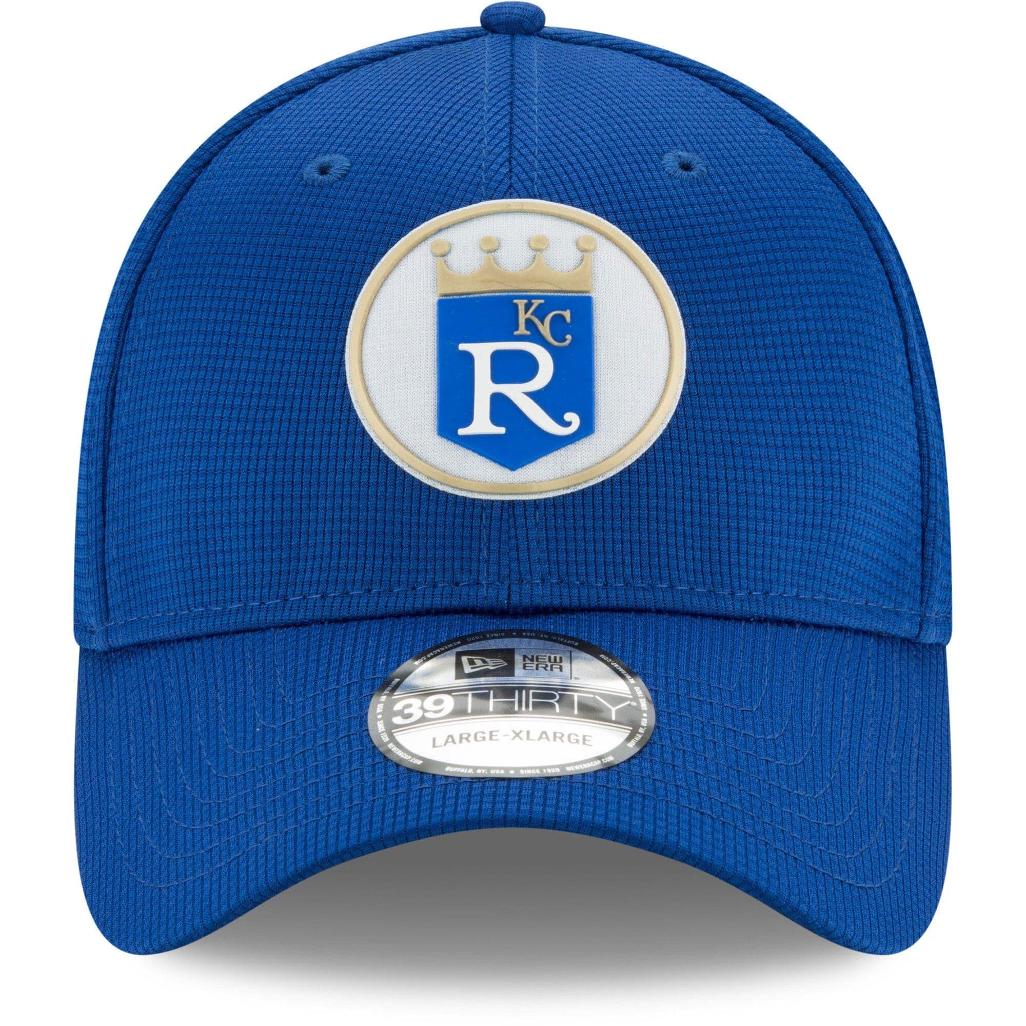 Kansas City Royals New Era MLB Clubhouse 39THIRTY Flex Fit Curve Hat - Blue